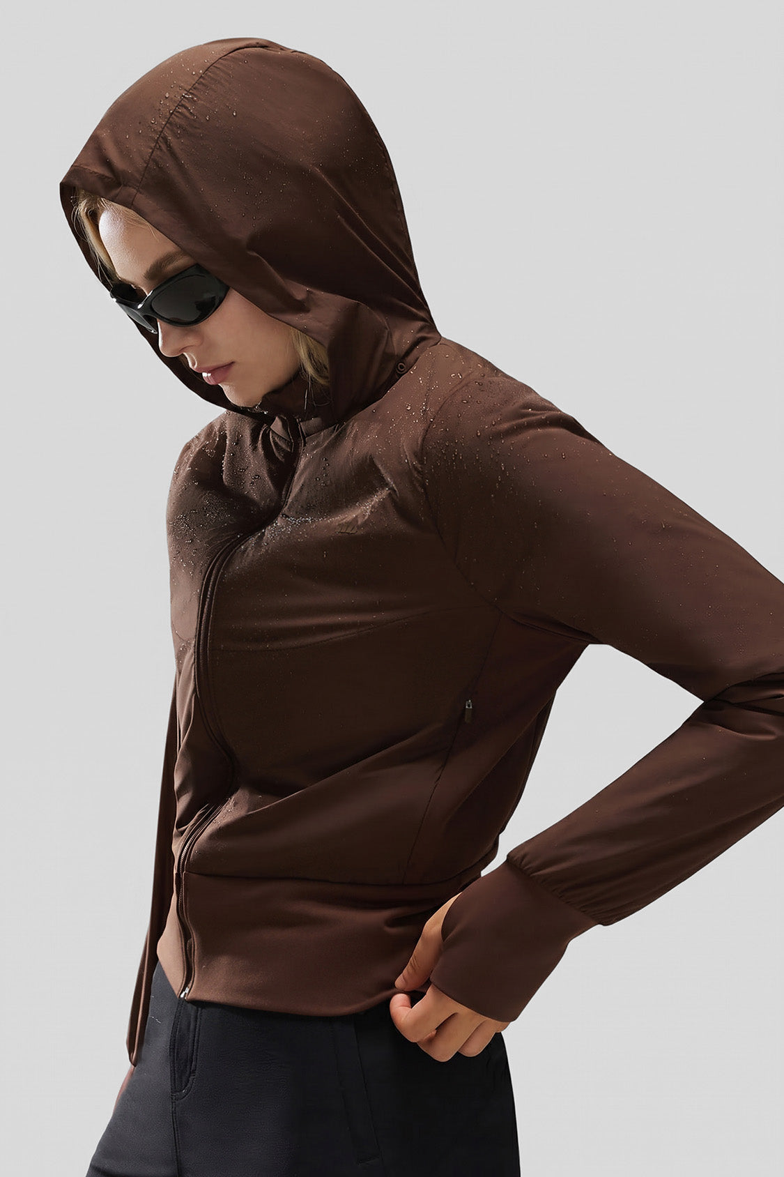Damen-Cropped-Stretchjacke mit Wattierung (mittlere Wärme) CL014