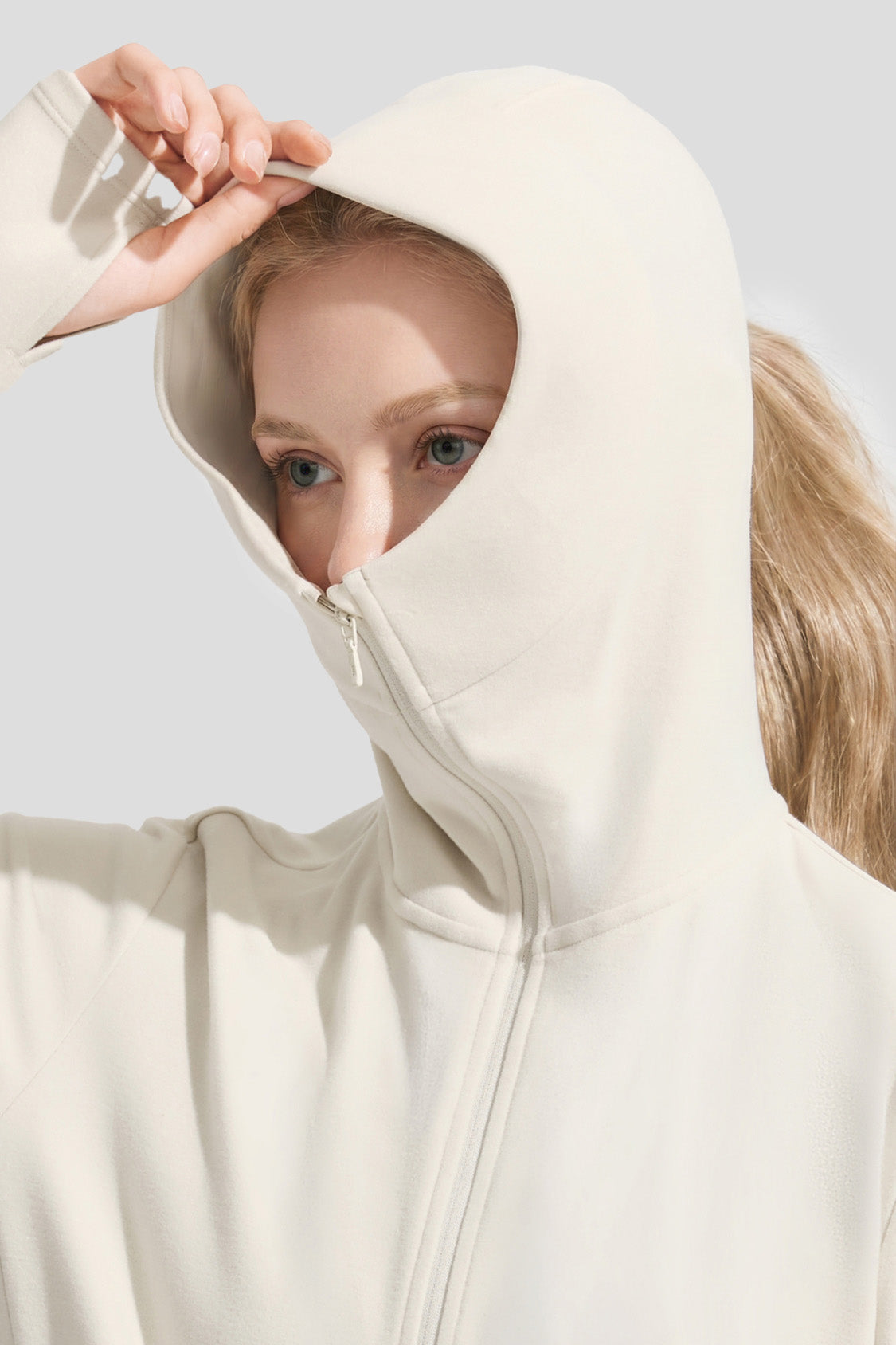 Women's Relaxed-Fit Fleece Sun Protection Jacket UV009