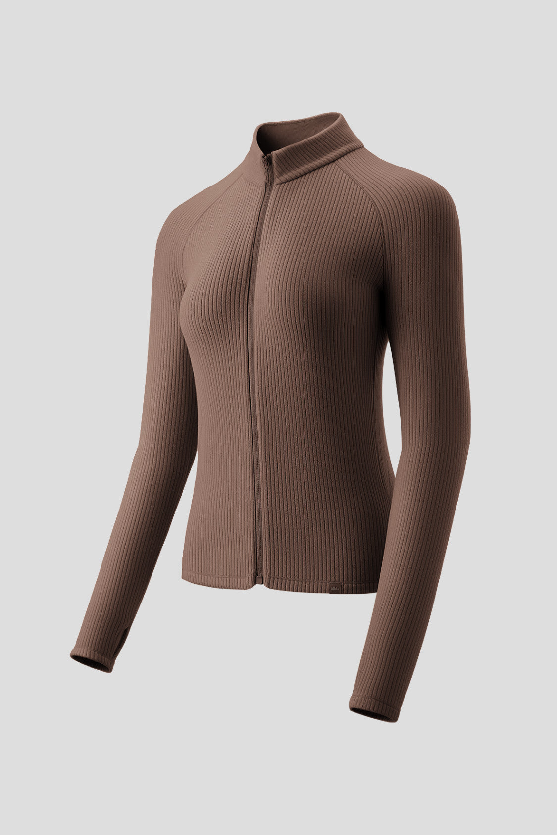 Women's High-Stretch Fleece Straight-Fit Two-Way-Zip Base Layer Top (Mid Warmth) PM022