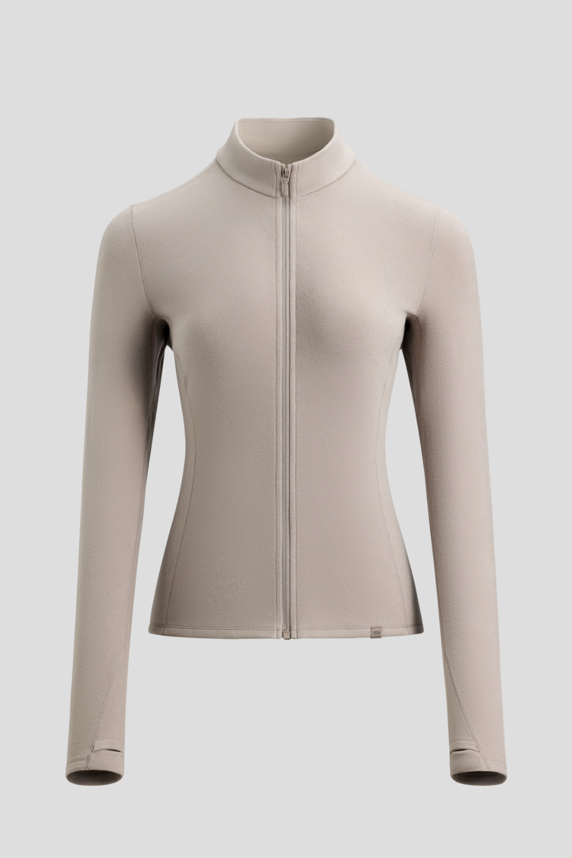 Women's High-Stretch Fleece Stand-Collar Two-Way-Zip Base Layer Top (Mid Warmth) PM021