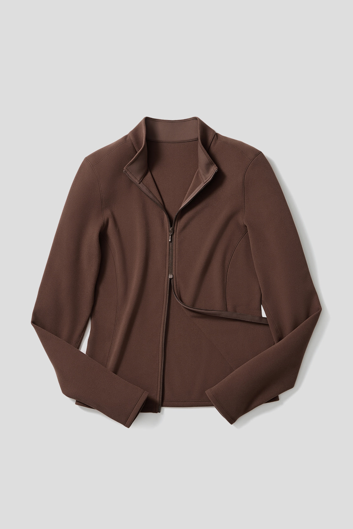 Women's High-Stretch Fleece Stand-Collar Two-Way-Zip Base Layer Top (Mid Warmth) PM021