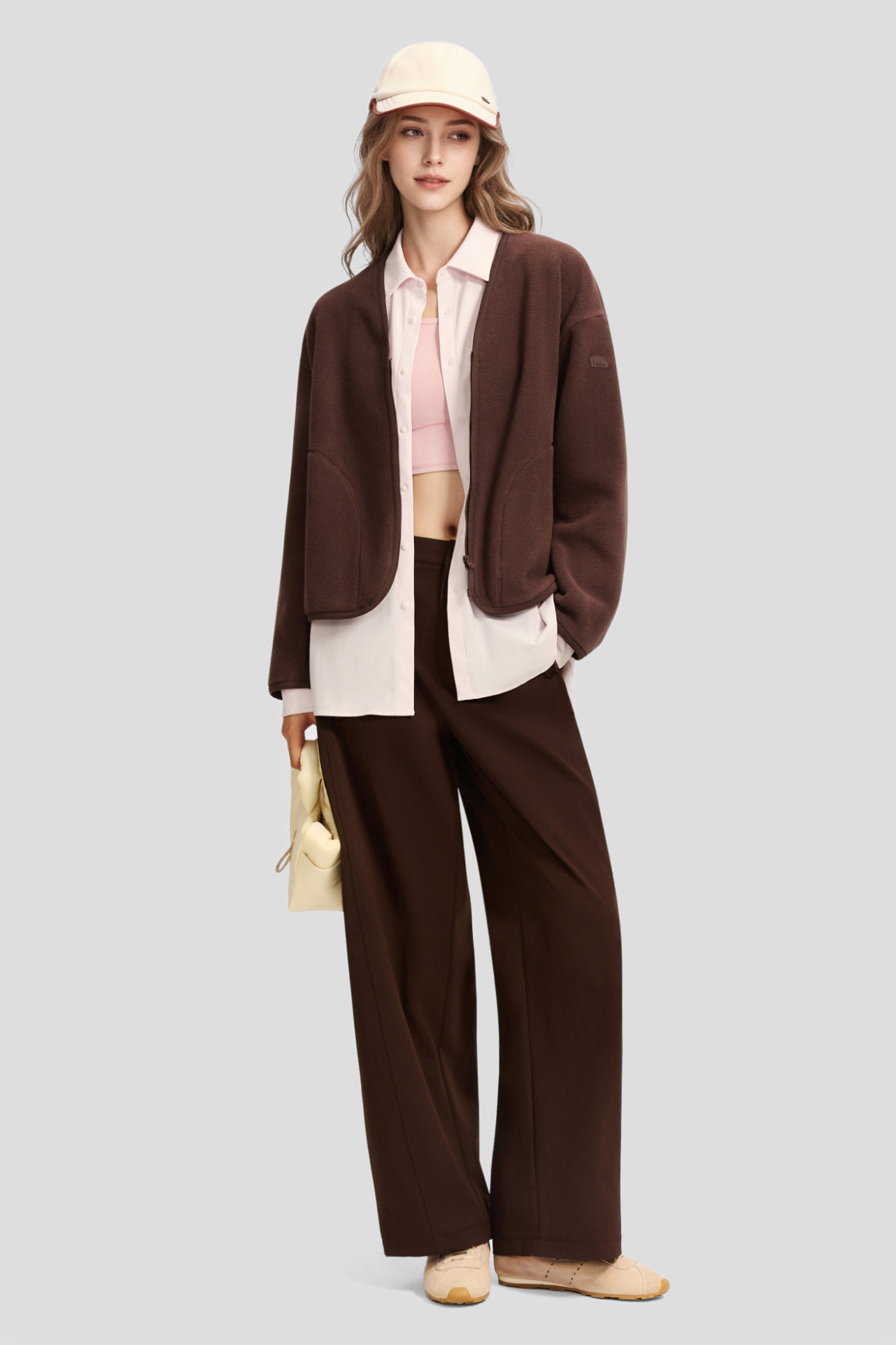 Women's Lightweight Micro fleece Cardigan Jacket (Mid Warmth) PM029