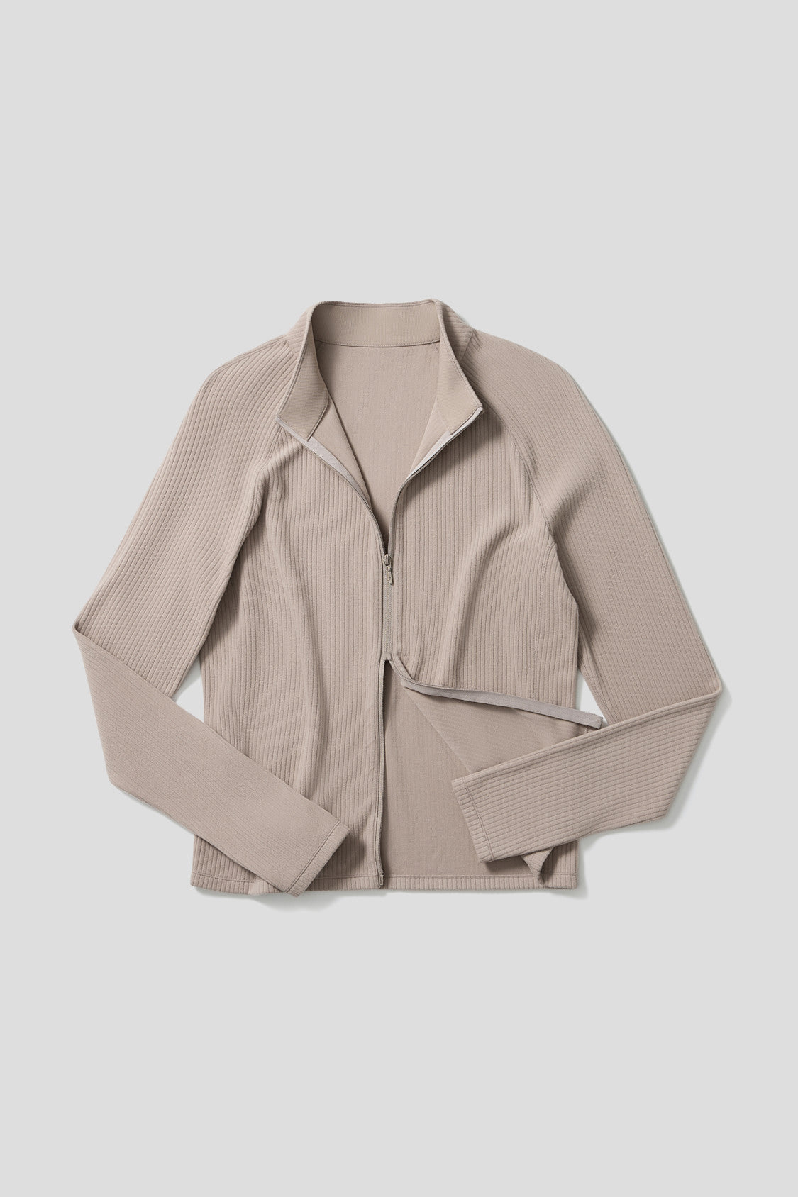 Women's High-Stretch Fleece Straight-Fit Two-Way-Zip Base Layer Top (Mid Warmth) PM022