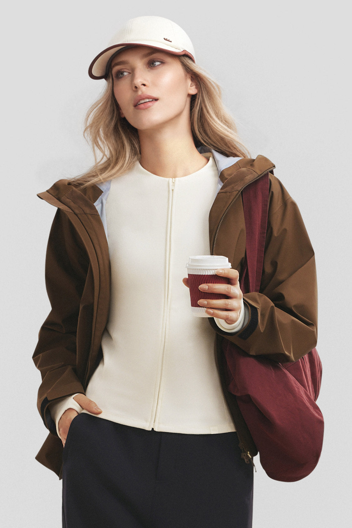 Women’s High-Stretch Fleece Two-Way-Zip Base Layer Top PM007