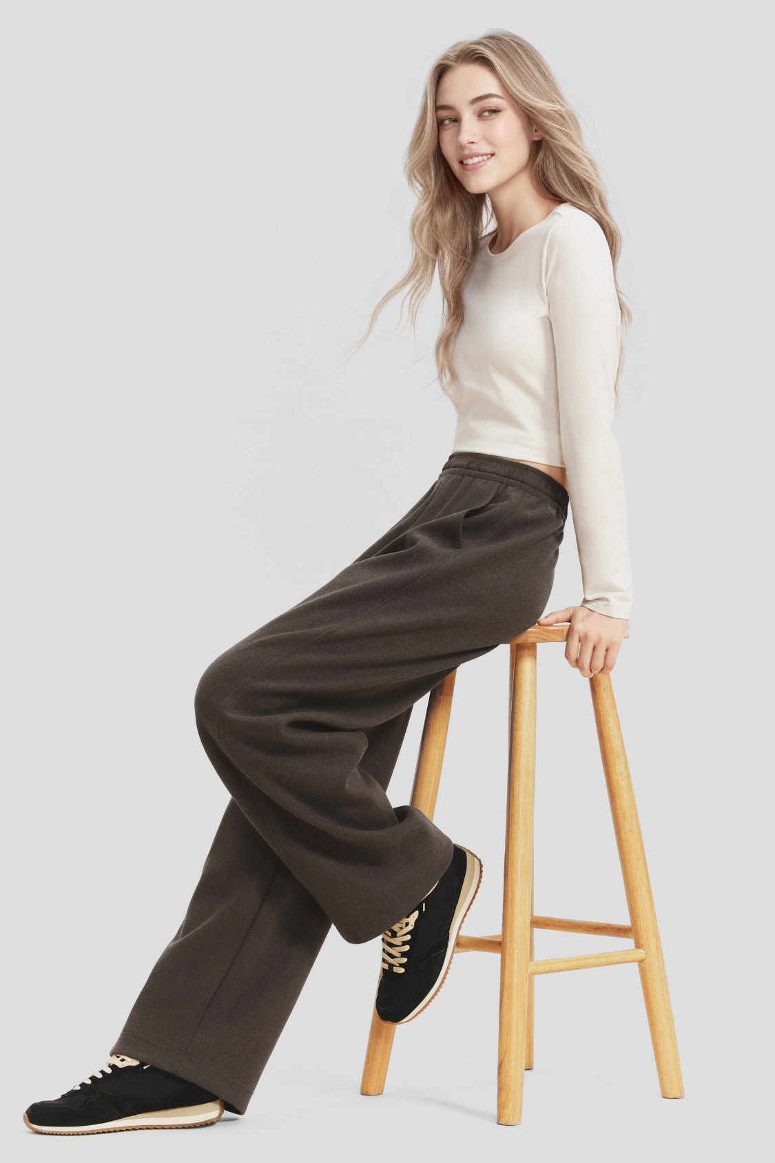Women's Double-Layer Relaxed-Fit Thermal Pants (Mid Warmth) SF011