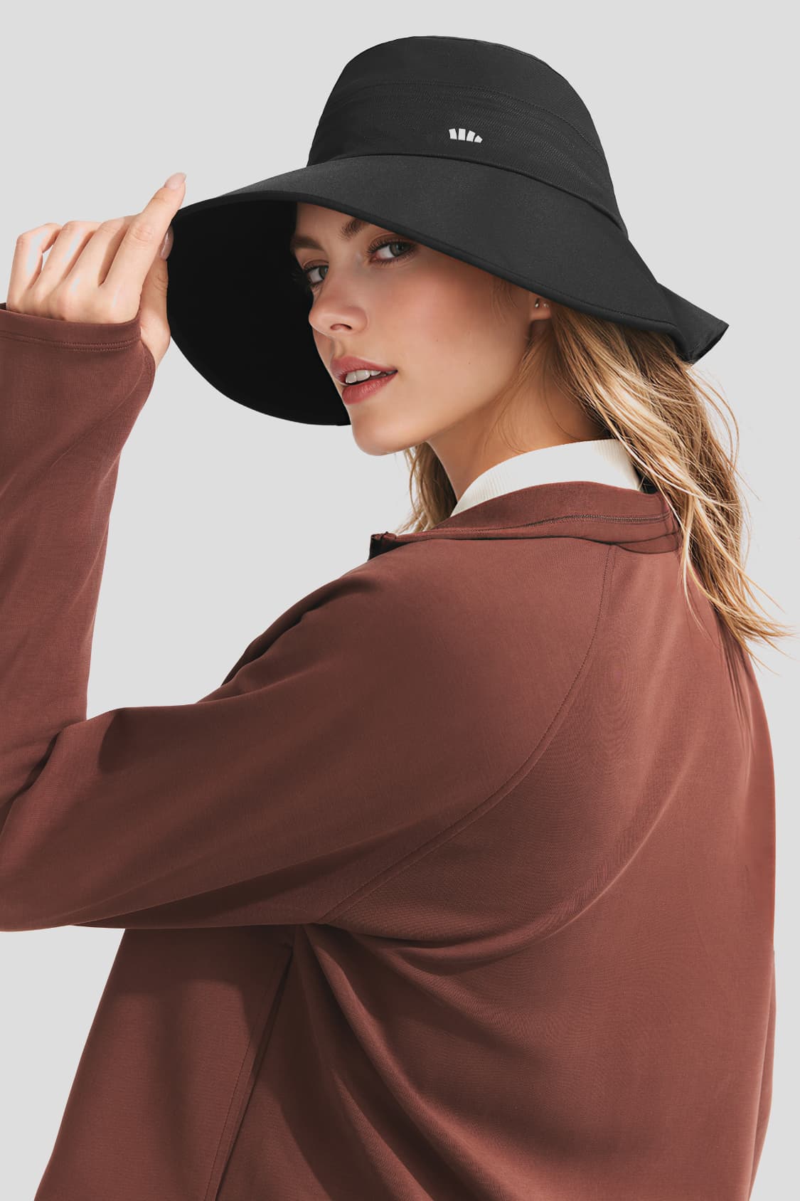 Wide-Brim Sun Protection Bucket Hat UPF50+ WR013