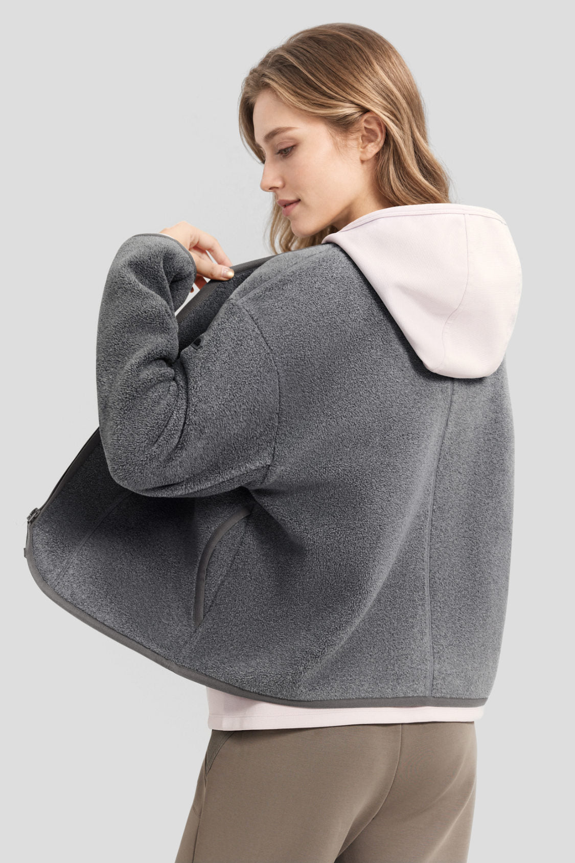 Women's Lightweight Micro fleece Cardigan Jacket (Mid Warmth) PM029