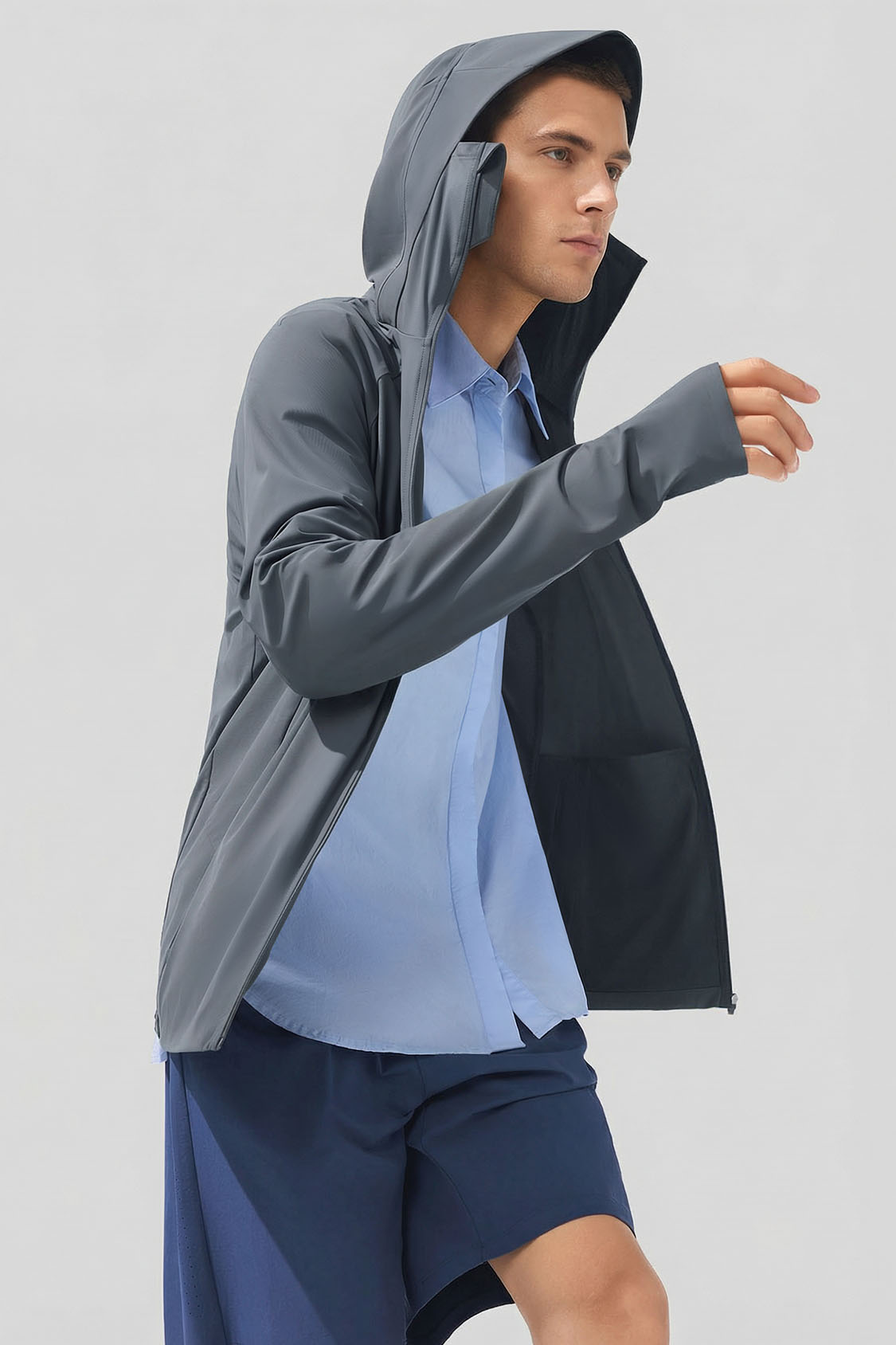 Herren Kühlende, atmungsaktive Sonnenschutz-Jacke UPF 100+ AL106/AL106