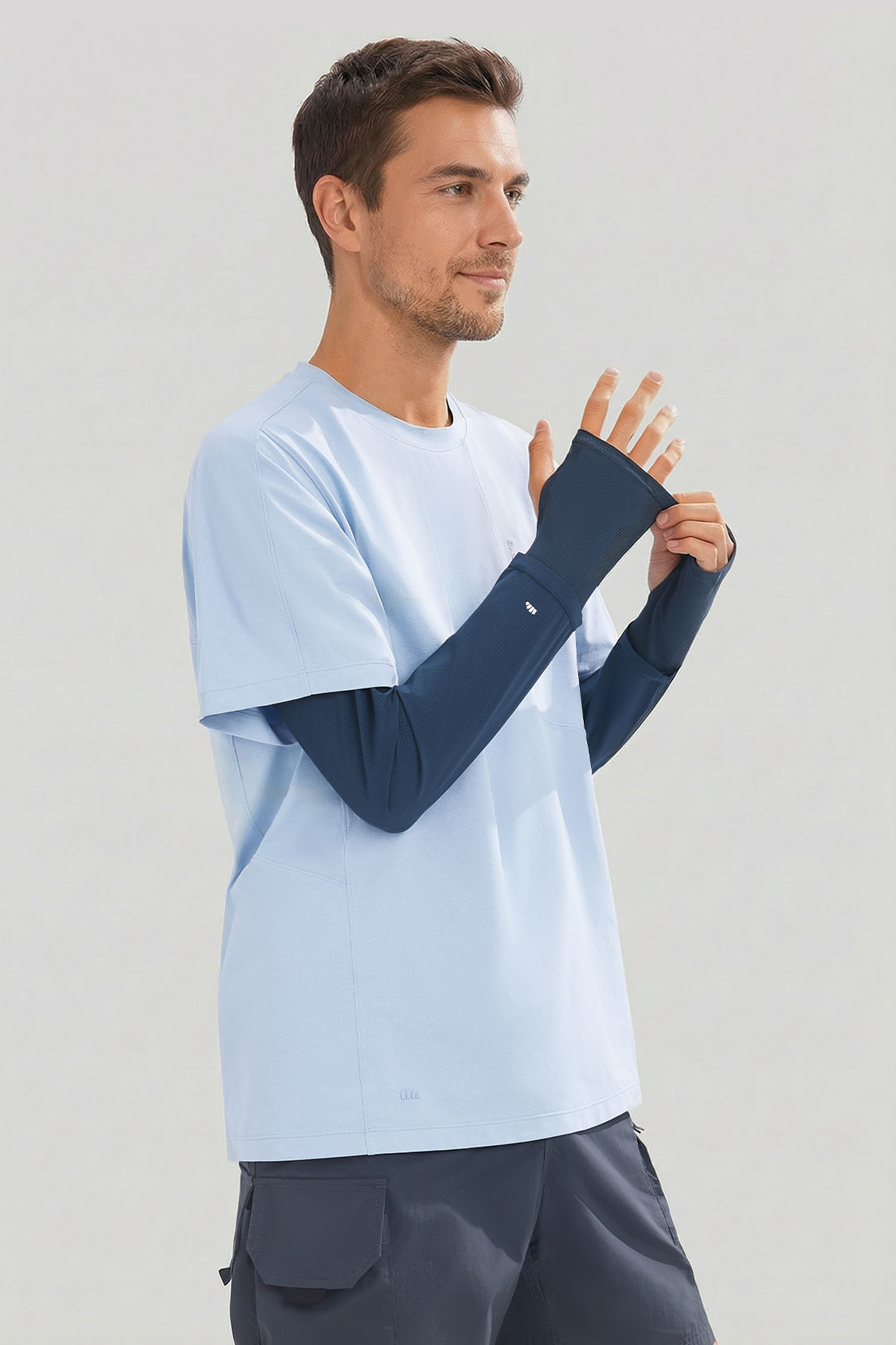 Men's Breathable Sun Protection Arm Sleeves UPF 50+ AS017/TS873