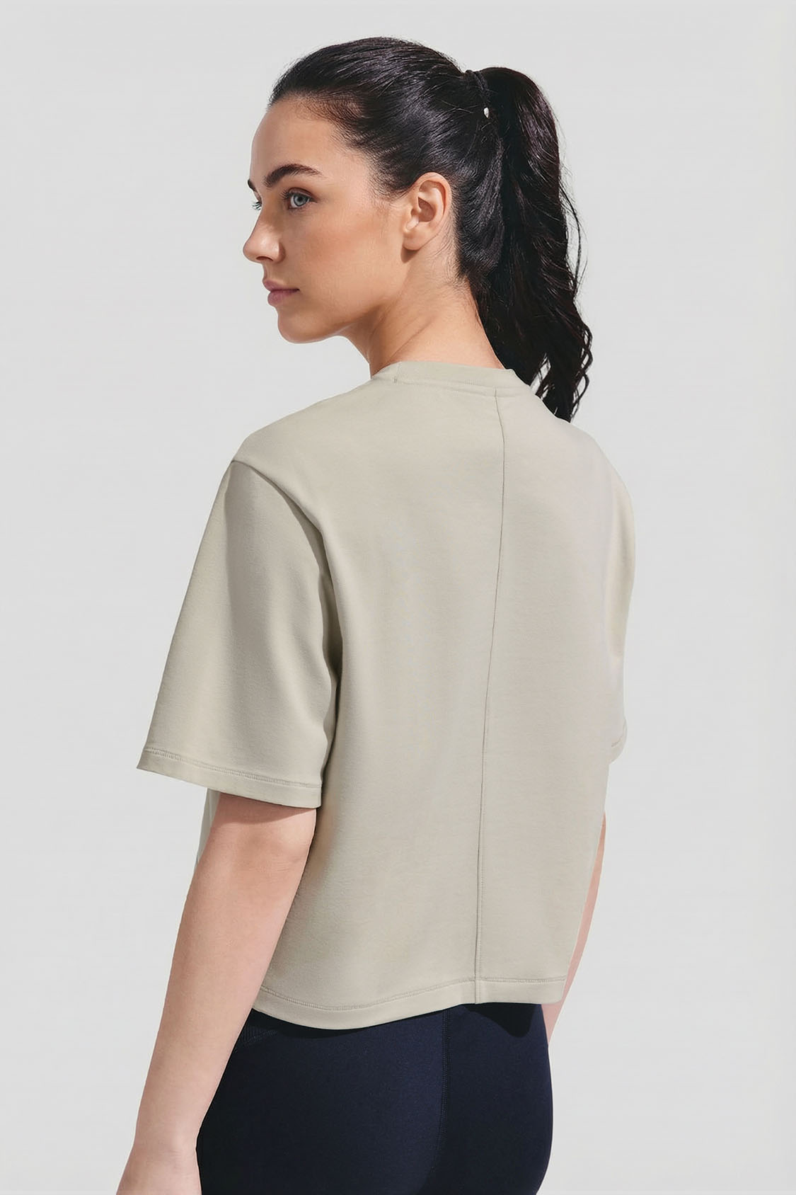 Camiseta de algodón transpirable para mujer CT007