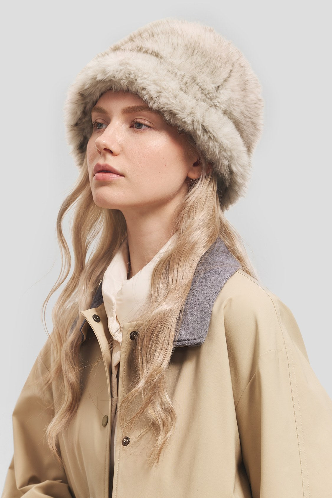 Mixed-Pile Fleece Thermal Bucket Hat UPF50+ PM047