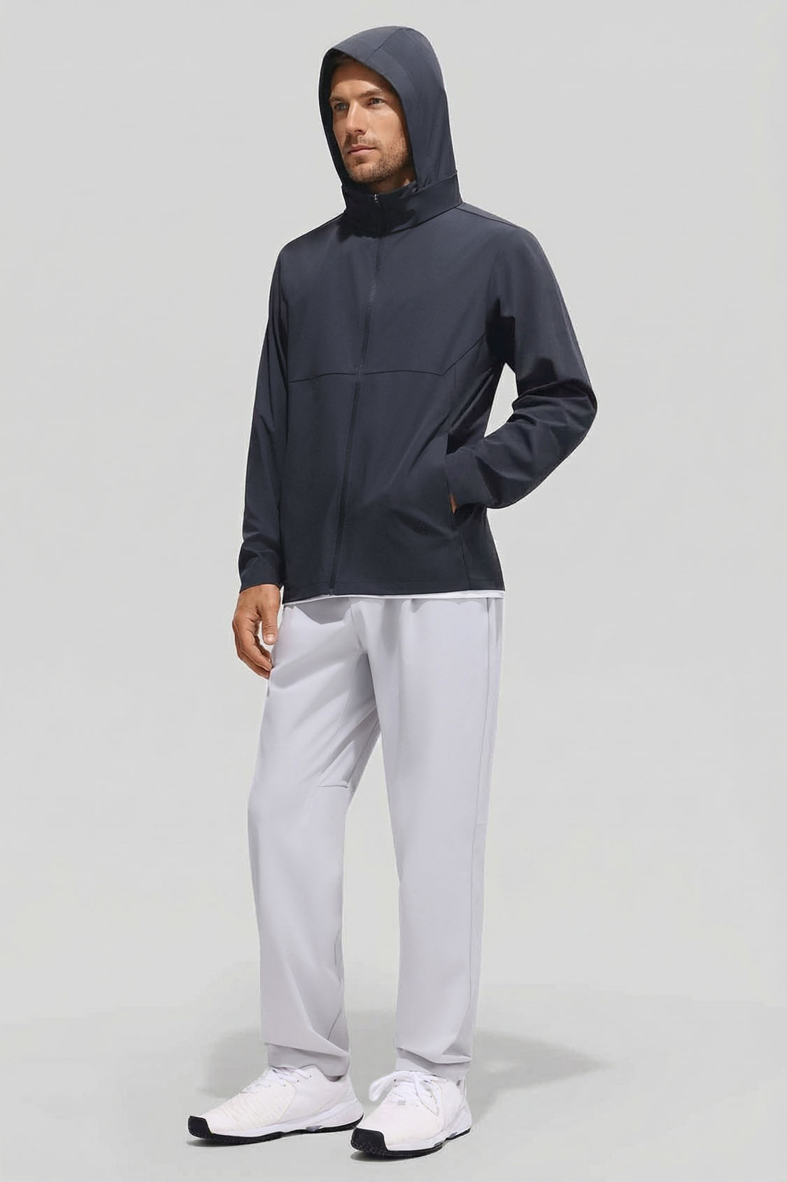 Men's Packable-Hood Quick-Dry Sun Protection Jacket UPF 100+ DS007/DS941