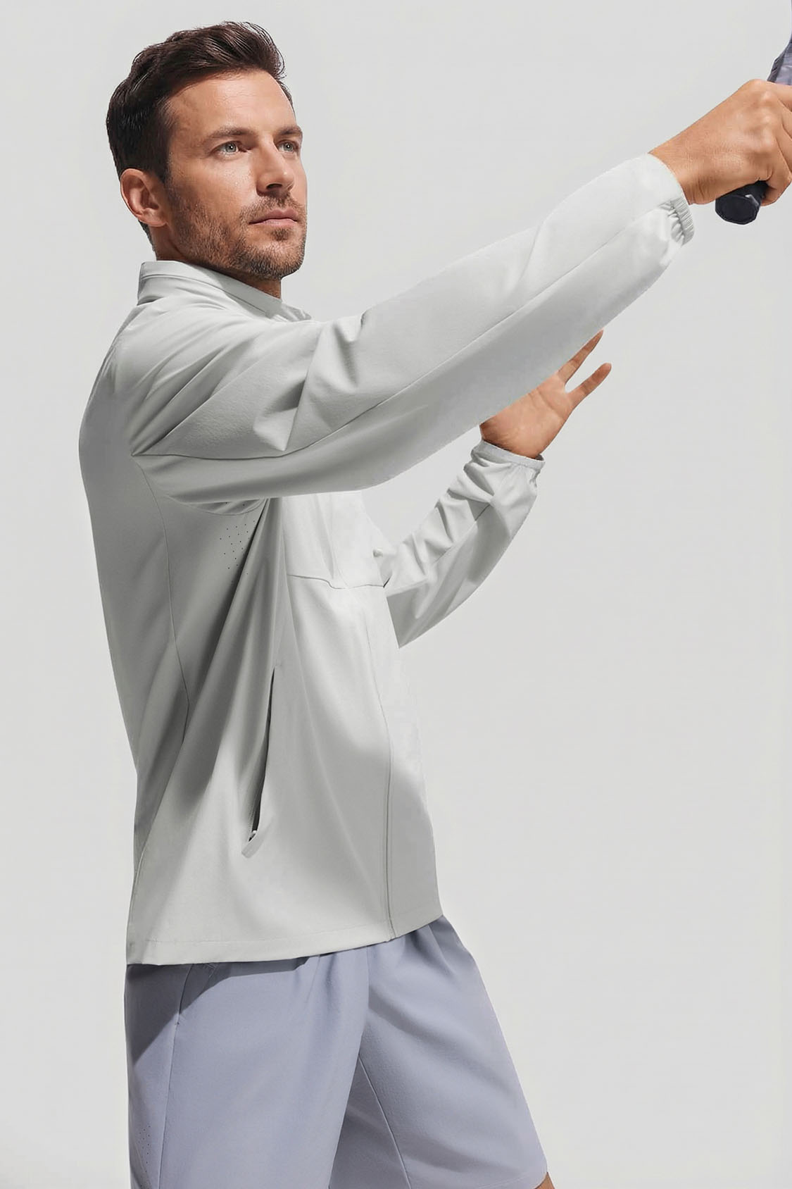 Men's Packable-Hood Quick-Dry Sun Protection Jacket UPF 100+ DS007/DS941