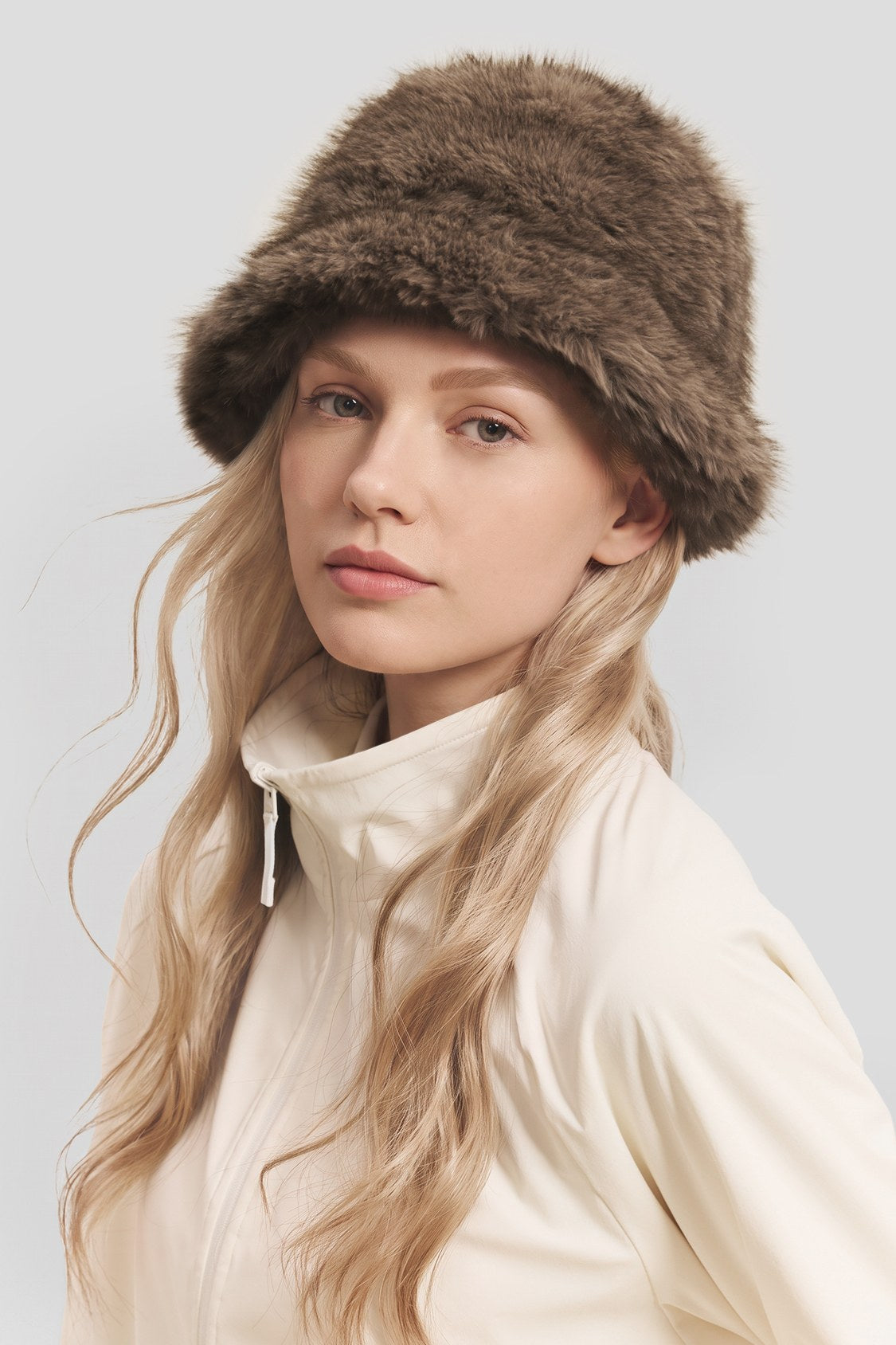 Mixed-Pile Fleece Thermal Bucket Hat UPF50+ PM047
