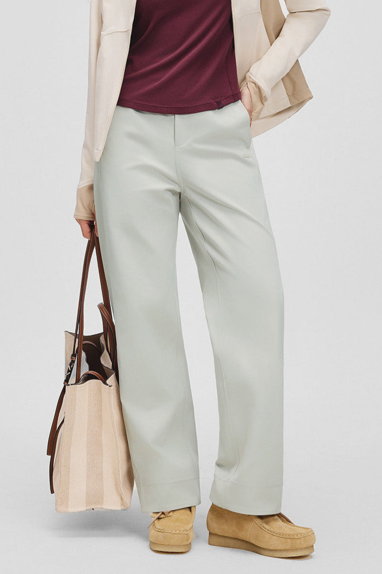 beneunder wrinkleaway womens easy care straight leg pants #color_light gray