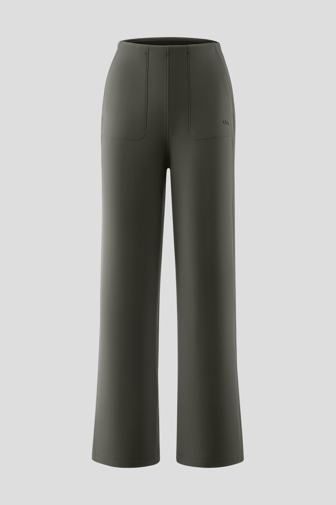 beneunder flowwarm – women’s high-stretch wide-leg thermal pants #color_deep gray