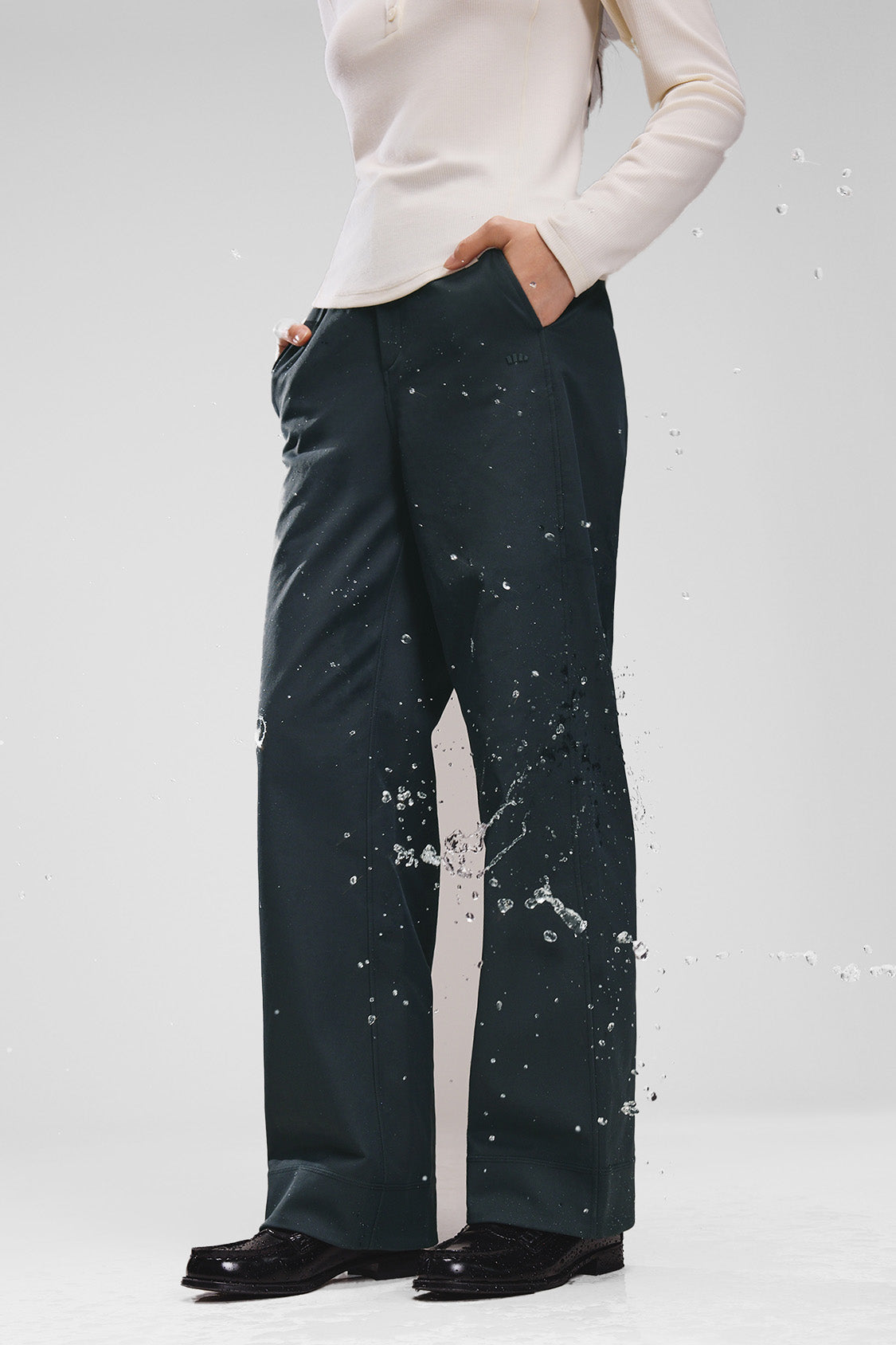 beneunder wrinkleaway womens easy care straight leg pants #color_gray