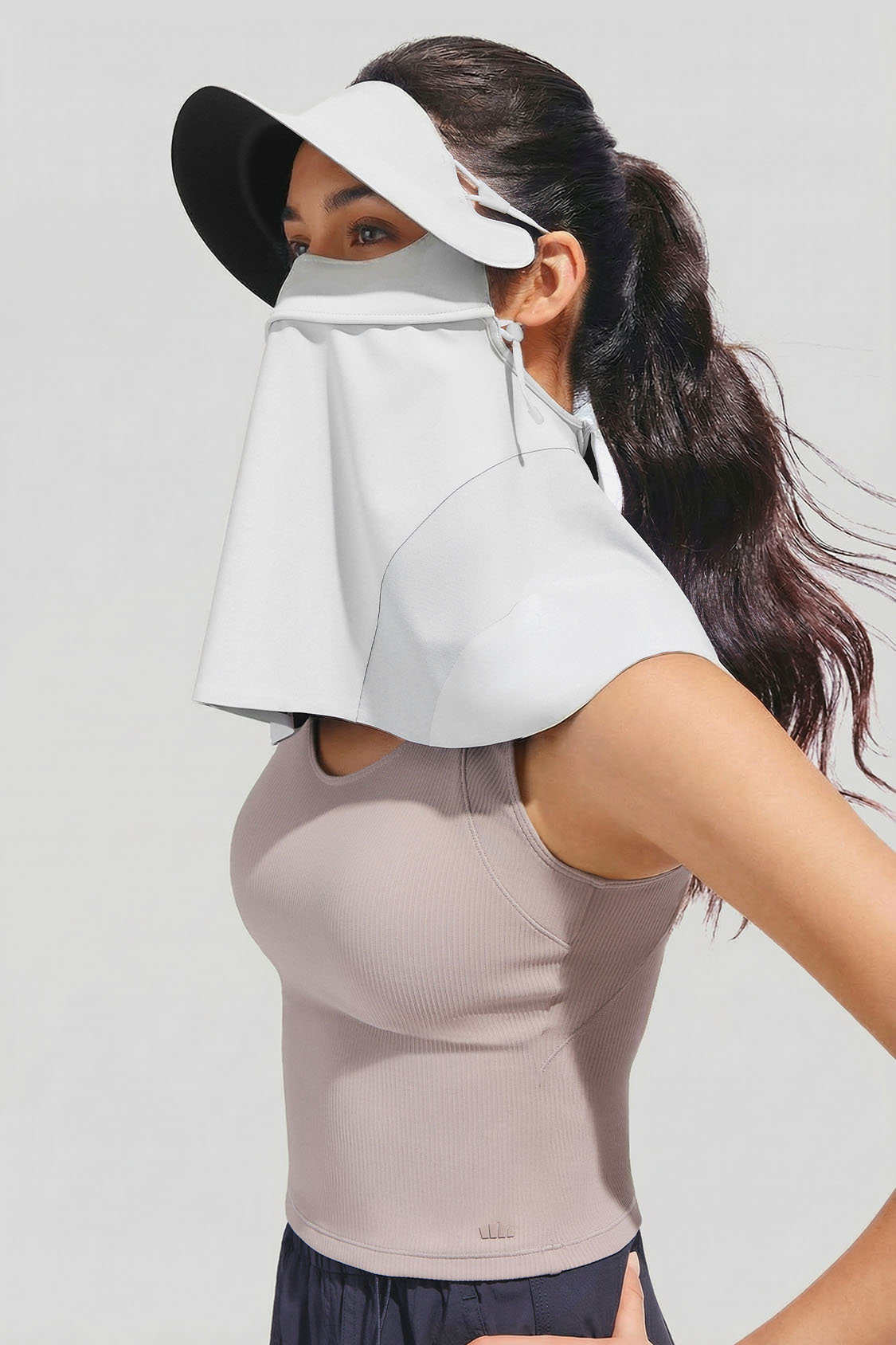 Women's Brimmed Neck Sun Protection Face Cover UPF 2000+ MP356
