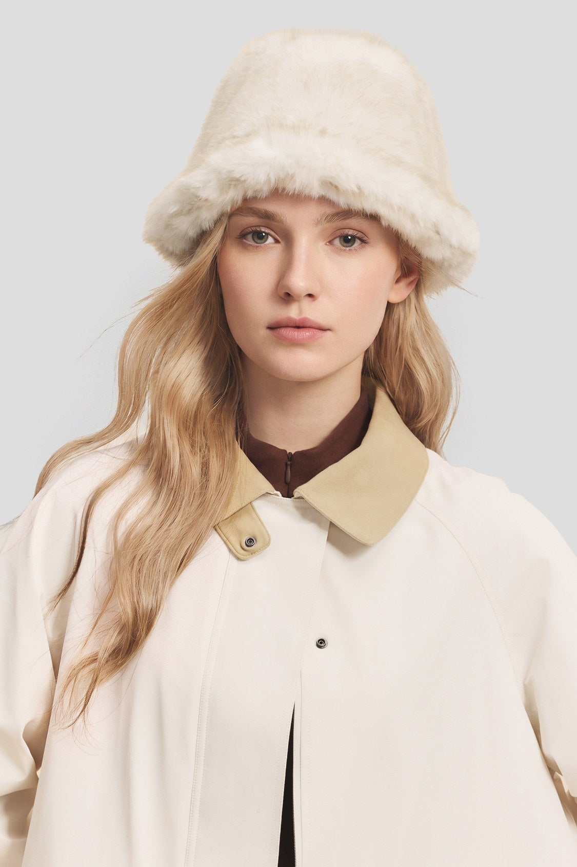 Mixed-Pile Fleece Thermal Bucket Hat UPF50+ PM047