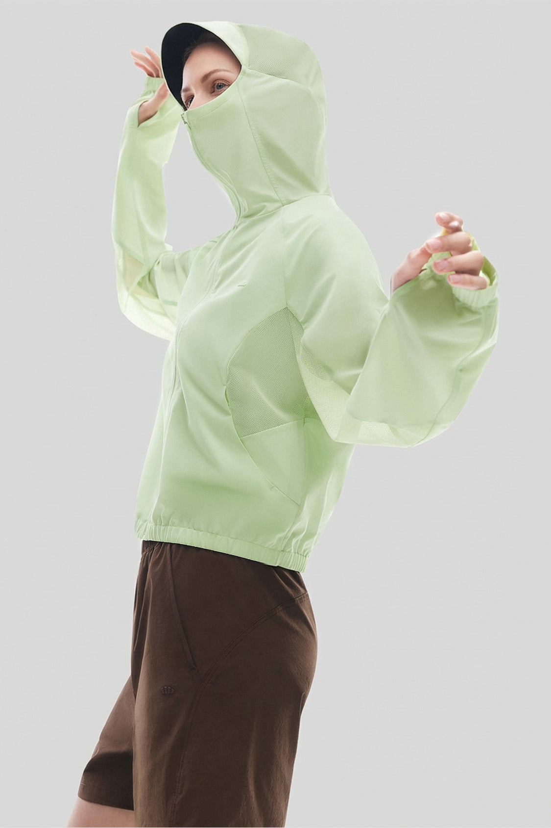 Women's Cropped Lightweight Sun Protection Jacket UPF 50+ TS004