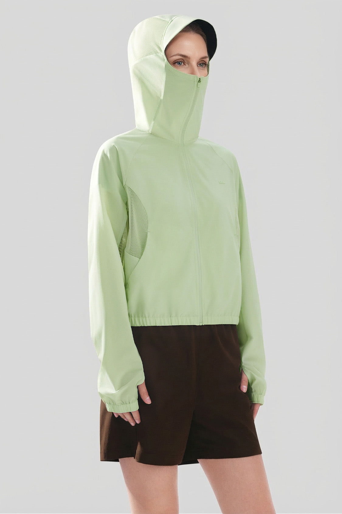 Women's Cropped Lightweight Sun Protection Jacket UPF 50+ TS004