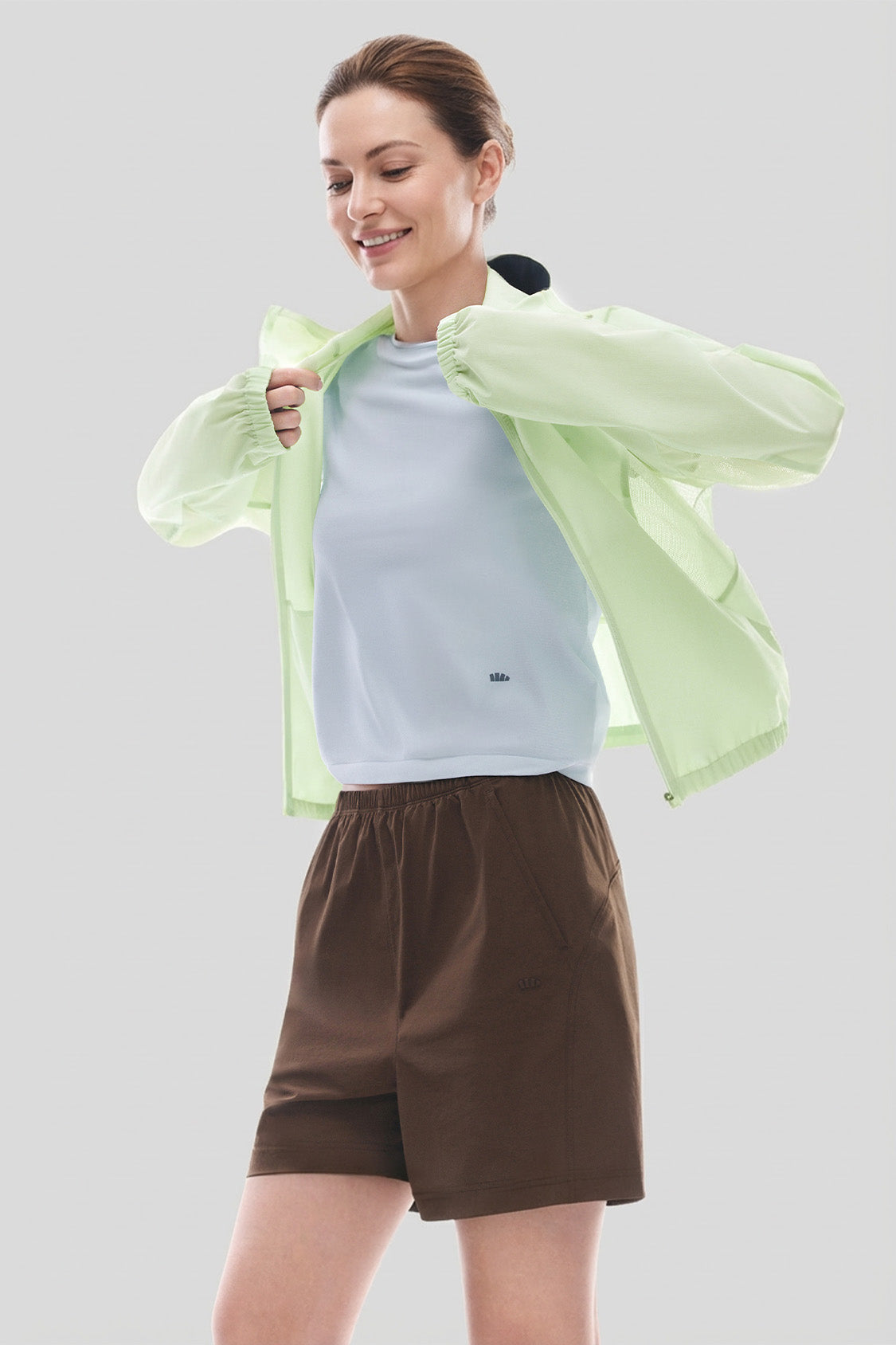 Women's Cropped Lightweight Sun Protection Jacket UPF 50+ TS004