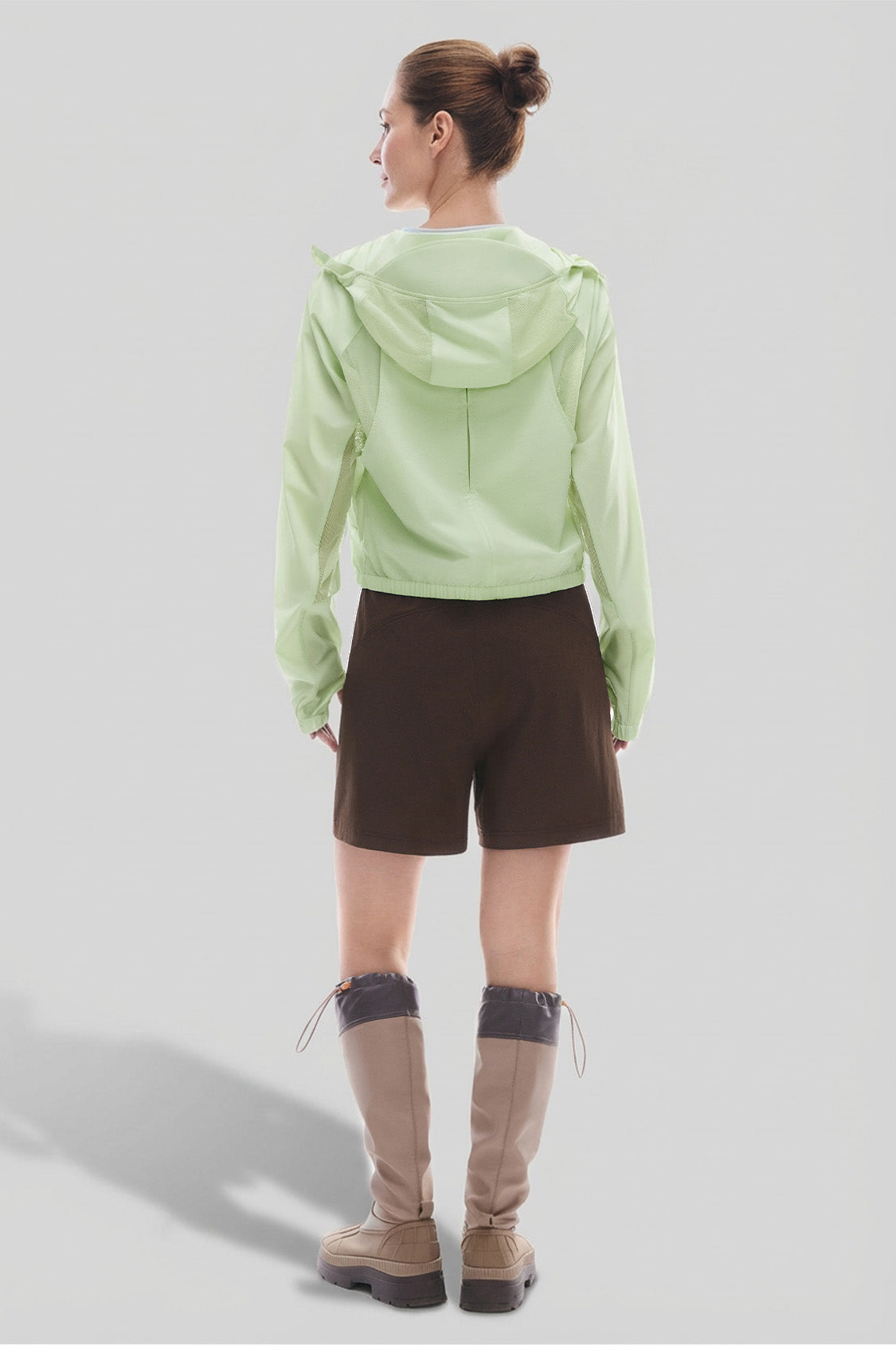 Women's Cropped Lightweight Sun Protection Jacket UPF 50+ TS004