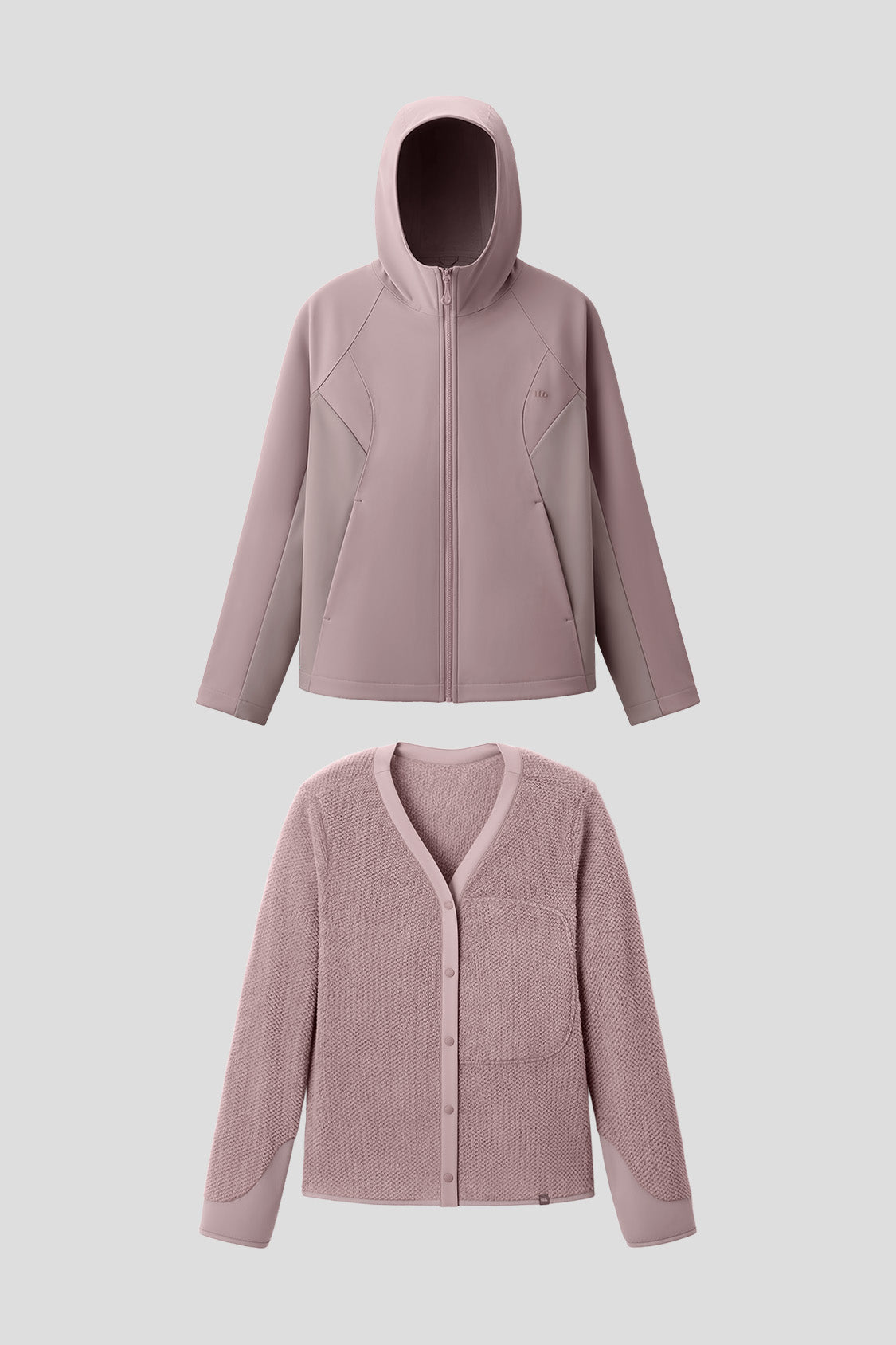 beneunder tritherm – women’s 3-in-1 hybrid insulated softshell jacket (extra warm) #color_taupe