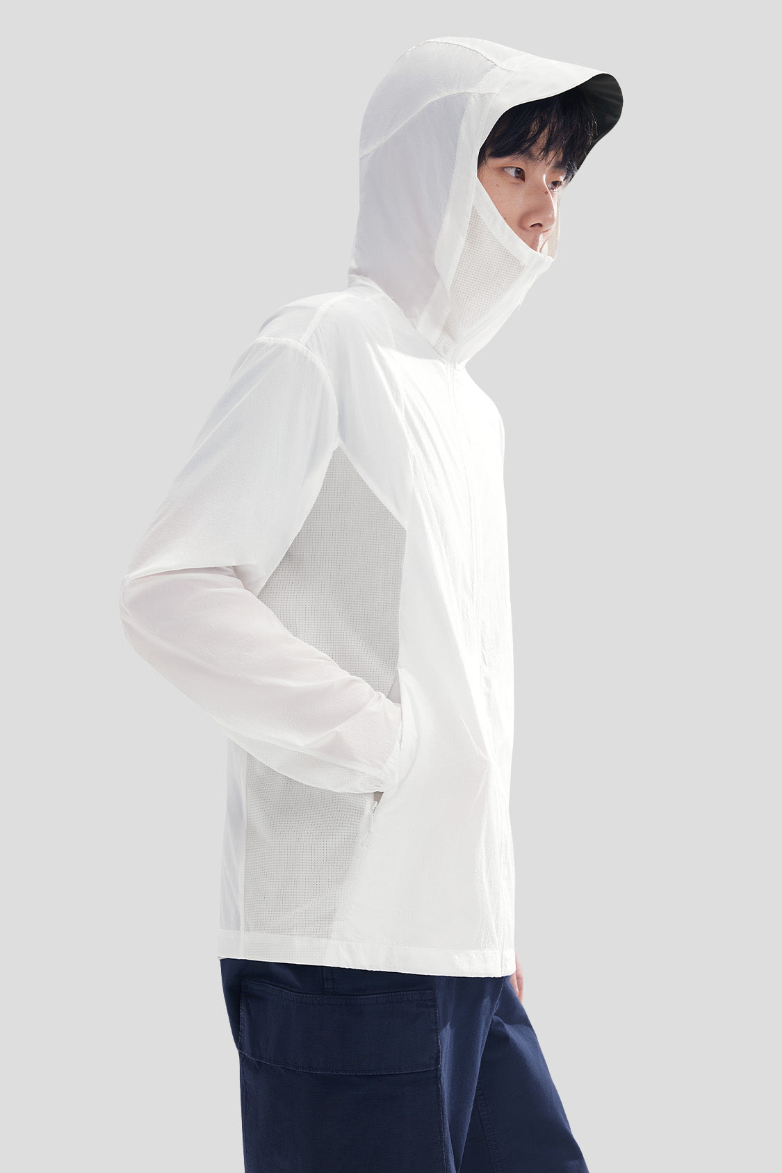 Pocket - Giacca leggera da uomo pieghevole con protezione solare UPF50+ (AFF-Sale-U)