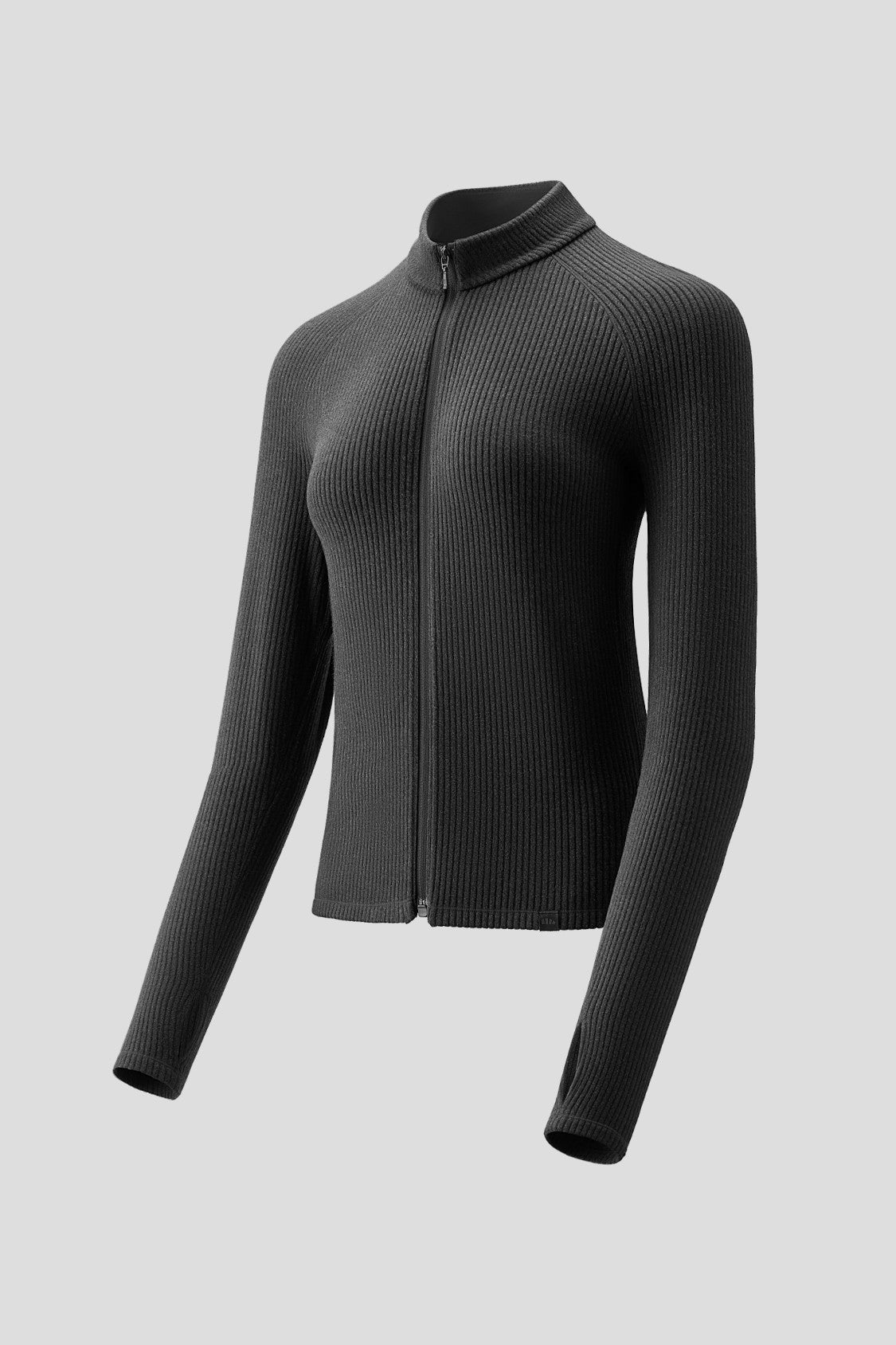Women's High-Stretch Fleece Straight-Fit Two-Way-Zip Base Layer Top (Mid Warmth) PM022