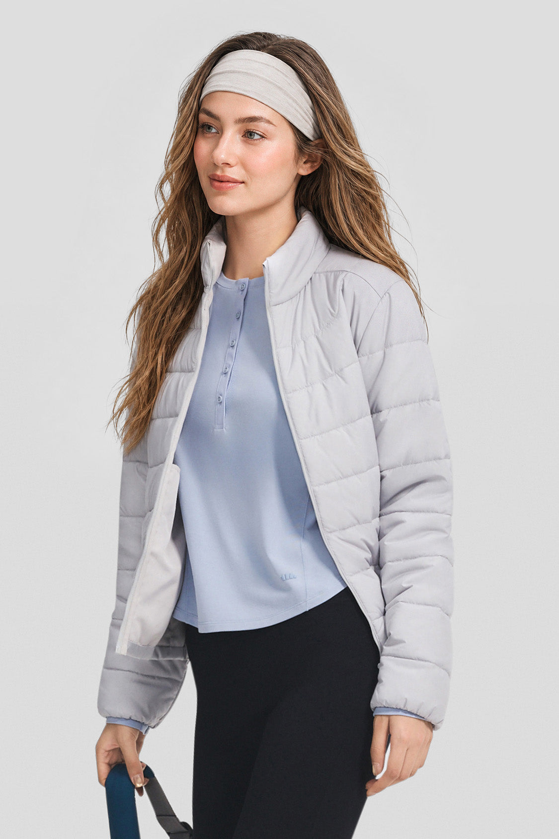 Women's Slim-Fit Long-Sleeve Henley T-Shirt CT022