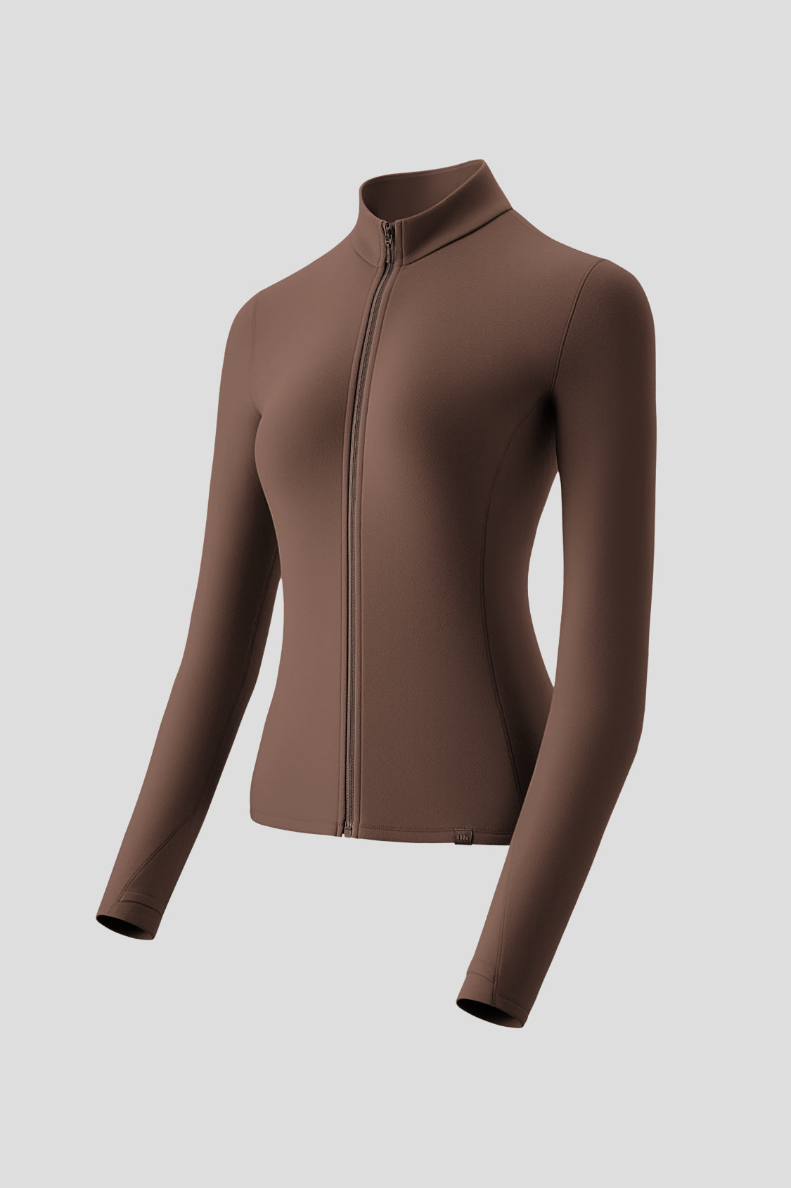 Women's High-Stretch Fleece Stand-Collar Two-Way-Zip Base Layer Top (Mid Warmth) PM021