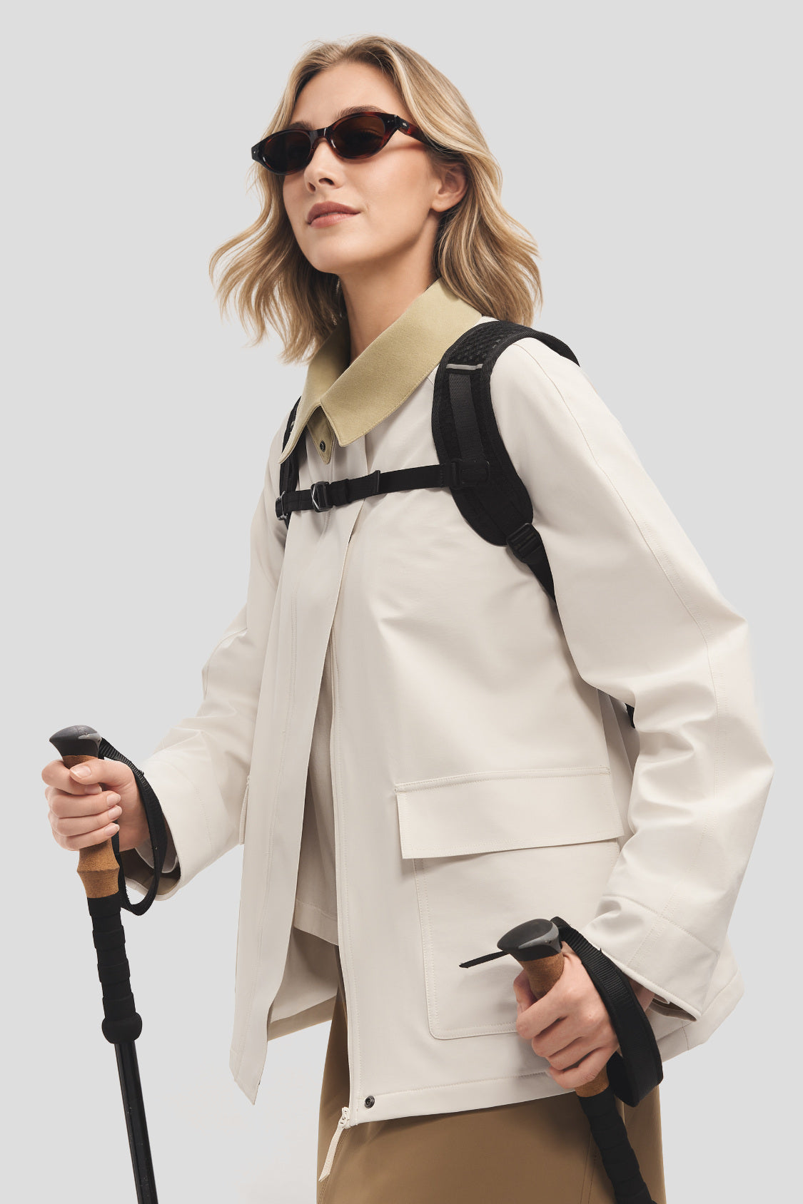 Women's Windproof Collared Insulated Jacket (Mid Warmth) CL016