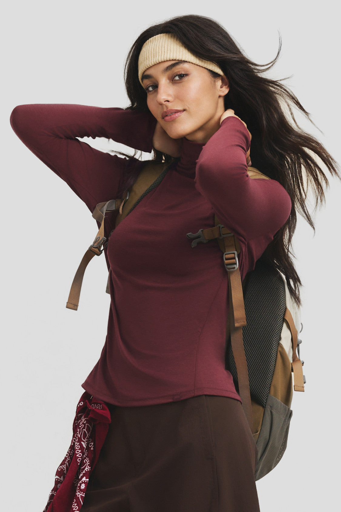 Women's Wool-Blend Turtleneck Base Layer Top (Mid Warmth) HW003