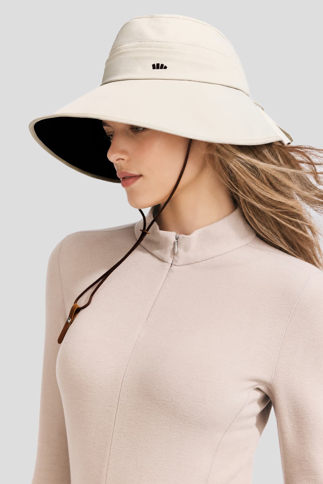 Wide-Brim Sun Protection Bucket Hat UPF50+ WR013