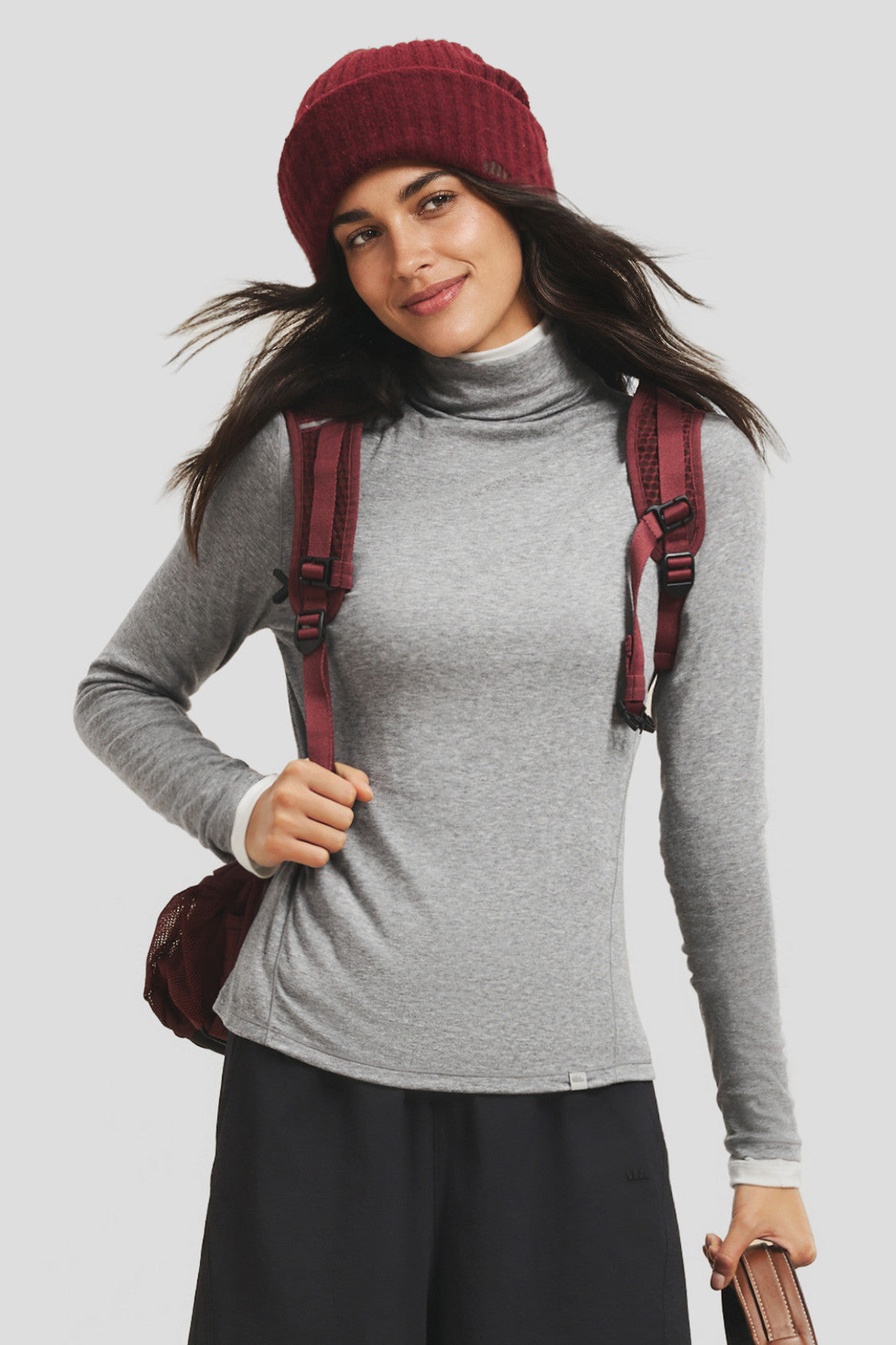 Women's Wool-Blend Turtleneck Base Layer Top (Mid Warmth) HW003