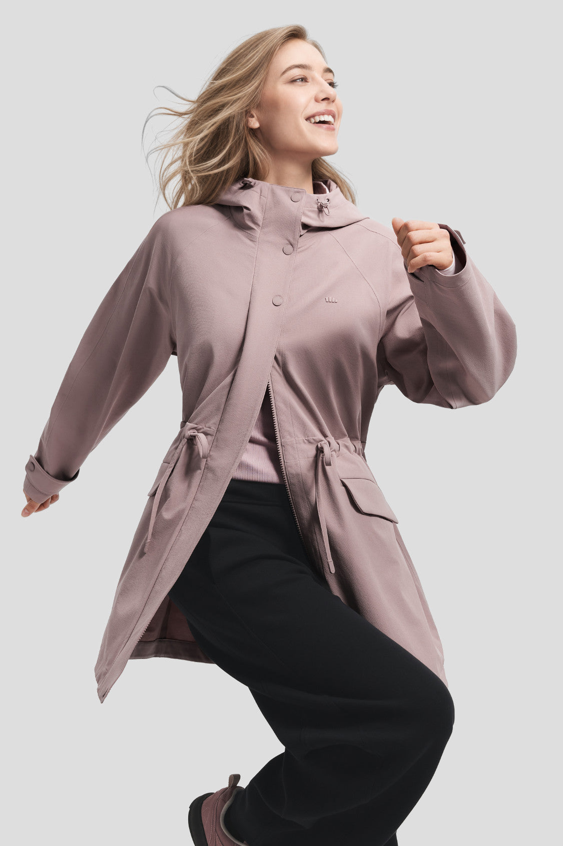 Women's High-Stretch Softshell Trench Coat (Light Warmth) ST027