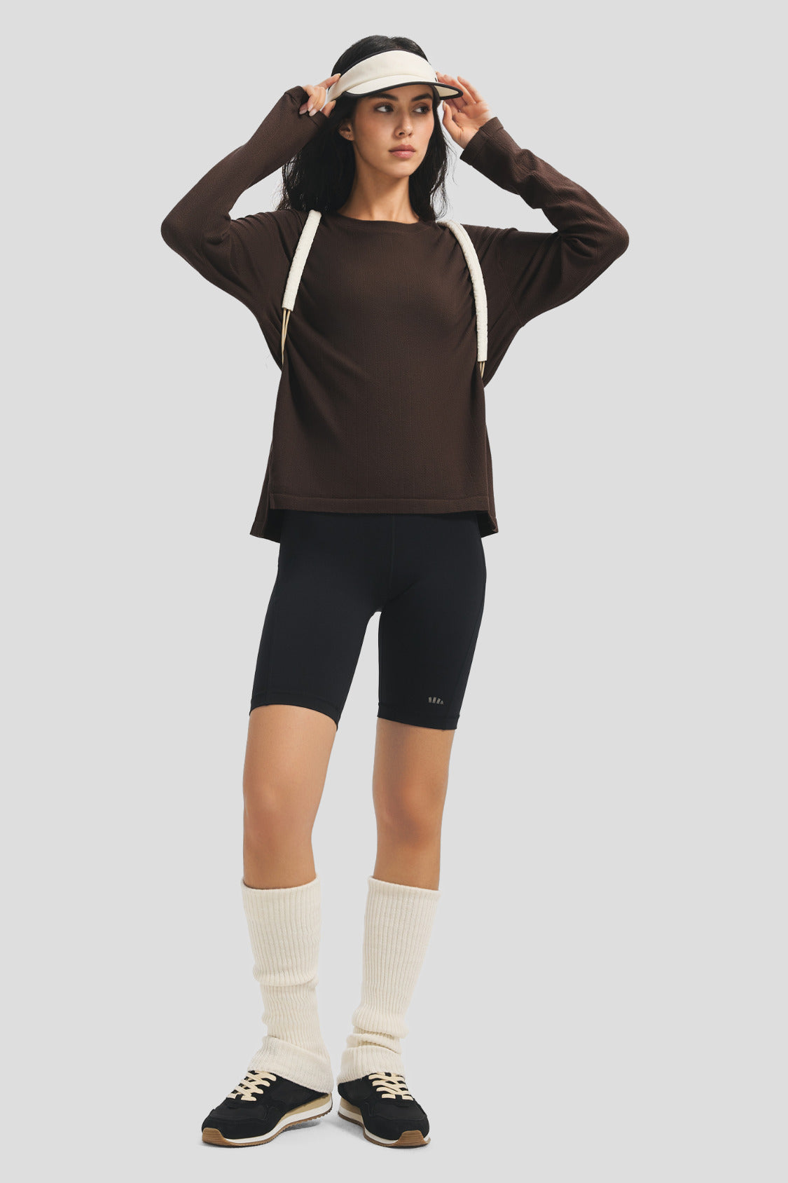 Women's High-Stretch Seamless Knit Relaxed Base Layer Top EL026