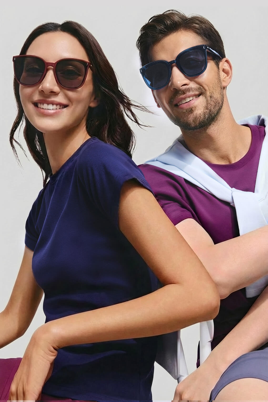 Oversized Square-Round Frame Sunglasses UV 400 FD020/FD421