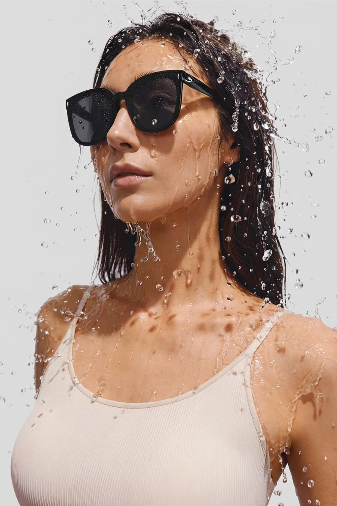 Oversized Square-Round Frame Sunglasses UV 400 FD020/FD421