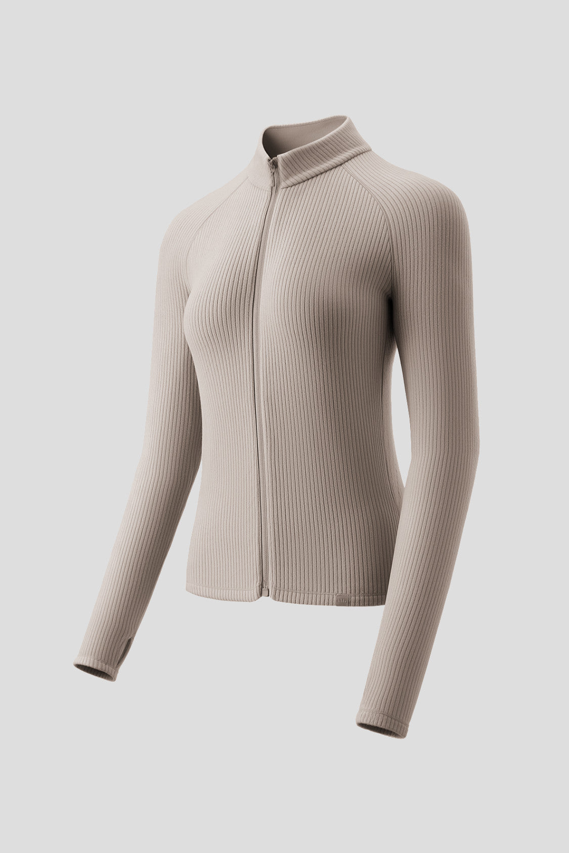 Women's High-Stretch Fleece Straight-Fit Two-Way-Zip Base Layer Top (Mid Warmth) PM022