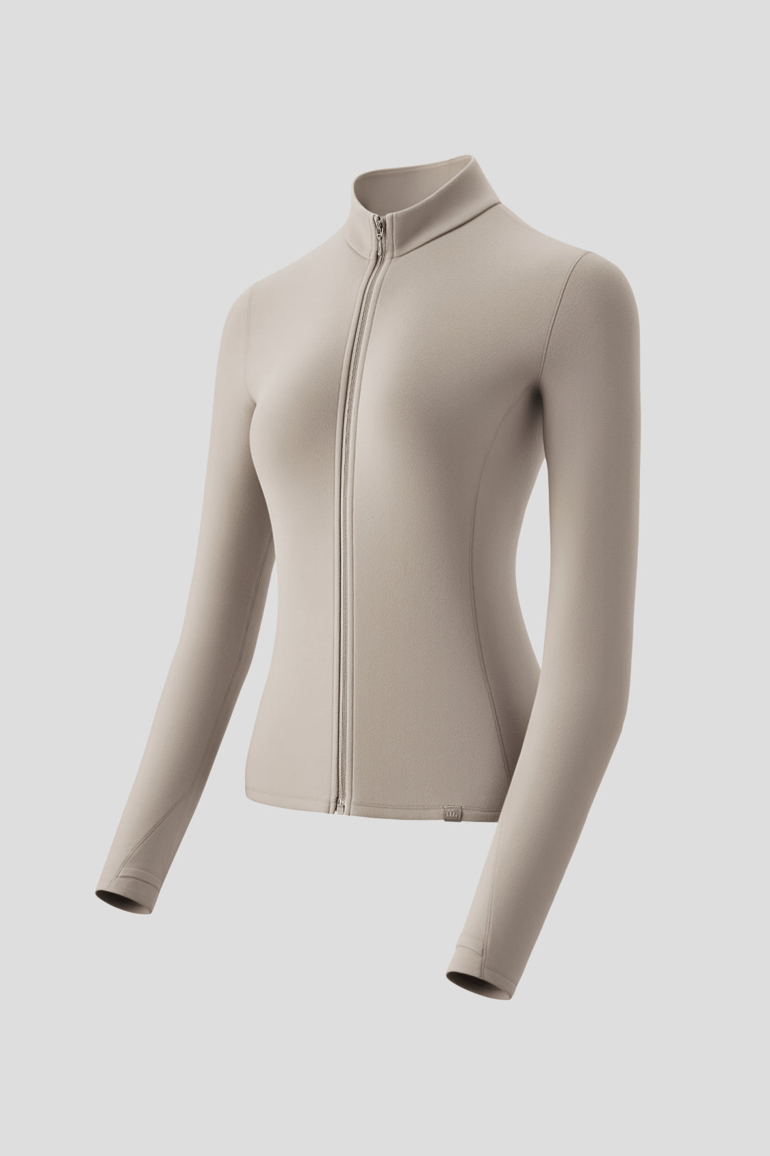 Women's High-Stretch Fleece Stand-Collar Two-Way-Zip Base Layer Top (Mid Warmth) PM021