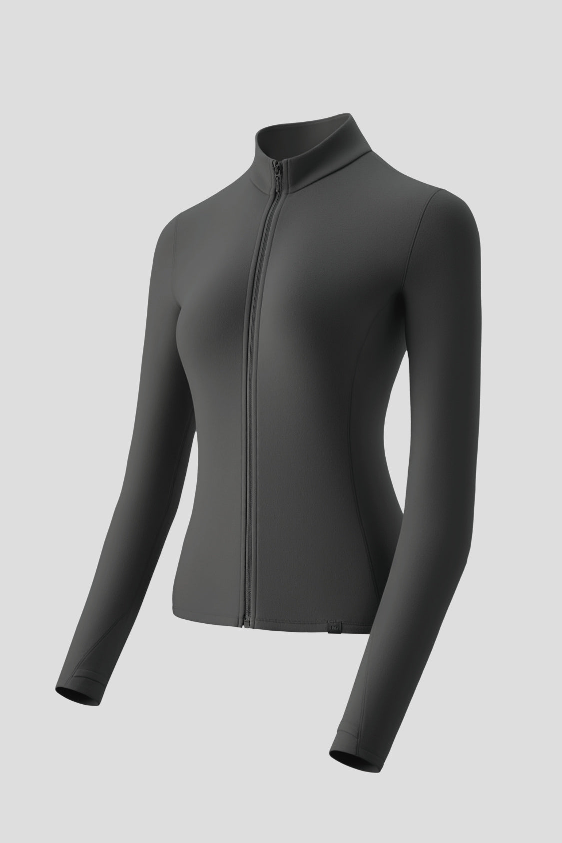 Women's High-Stretch Fleece Stand-Collar Two-Way-Zip Base Layer Top (Mid Warmth) PM021