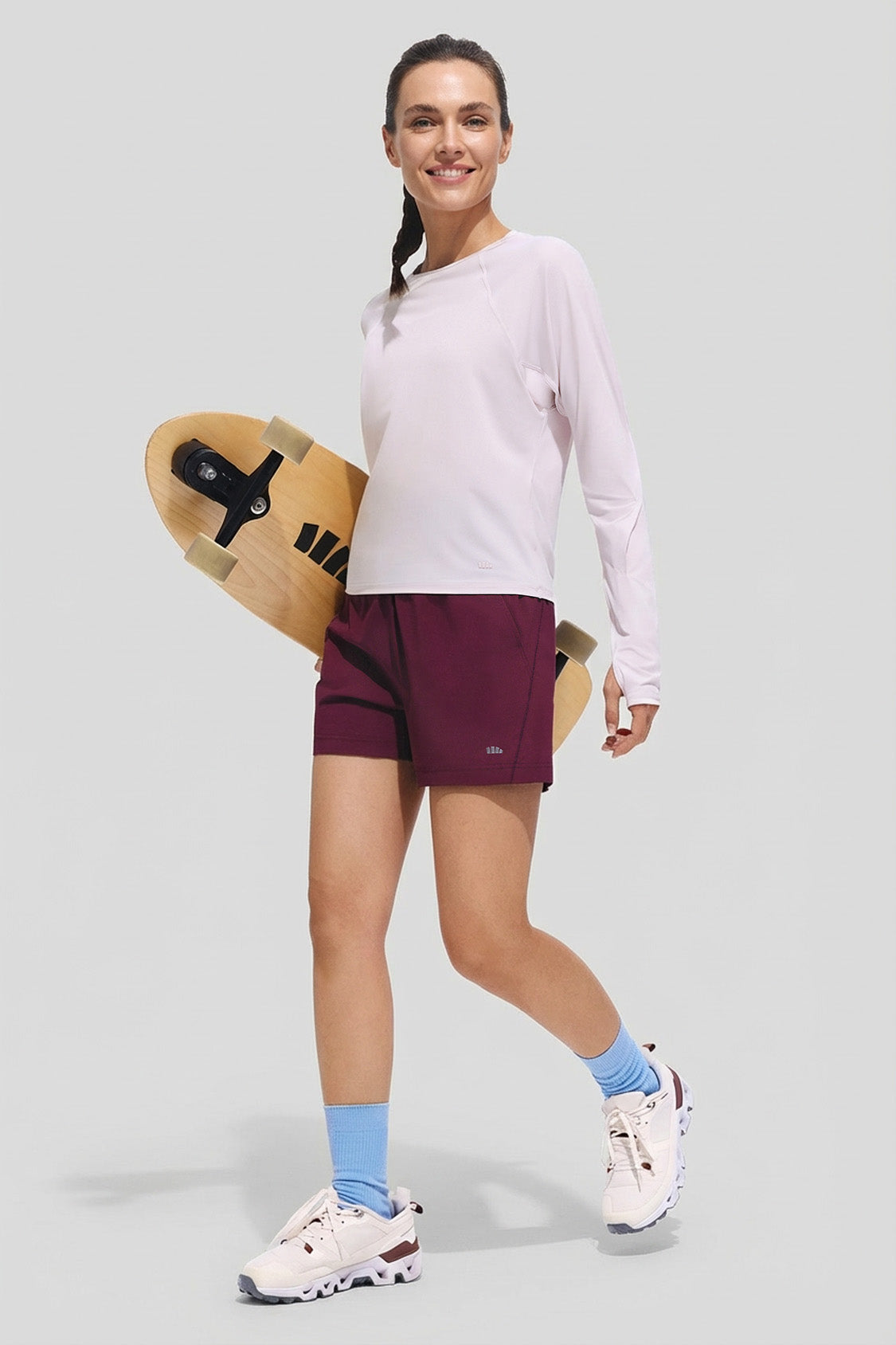 レディース スリムフィットサンプロテクション長袖Tシャツ UPF 50+ AS003