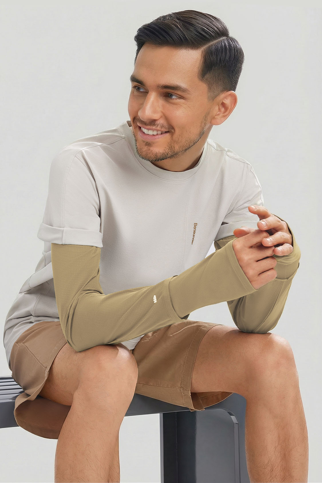 Men's Breathable Sun Protection Arm Sleeves UPF 50+ AS017/TS873