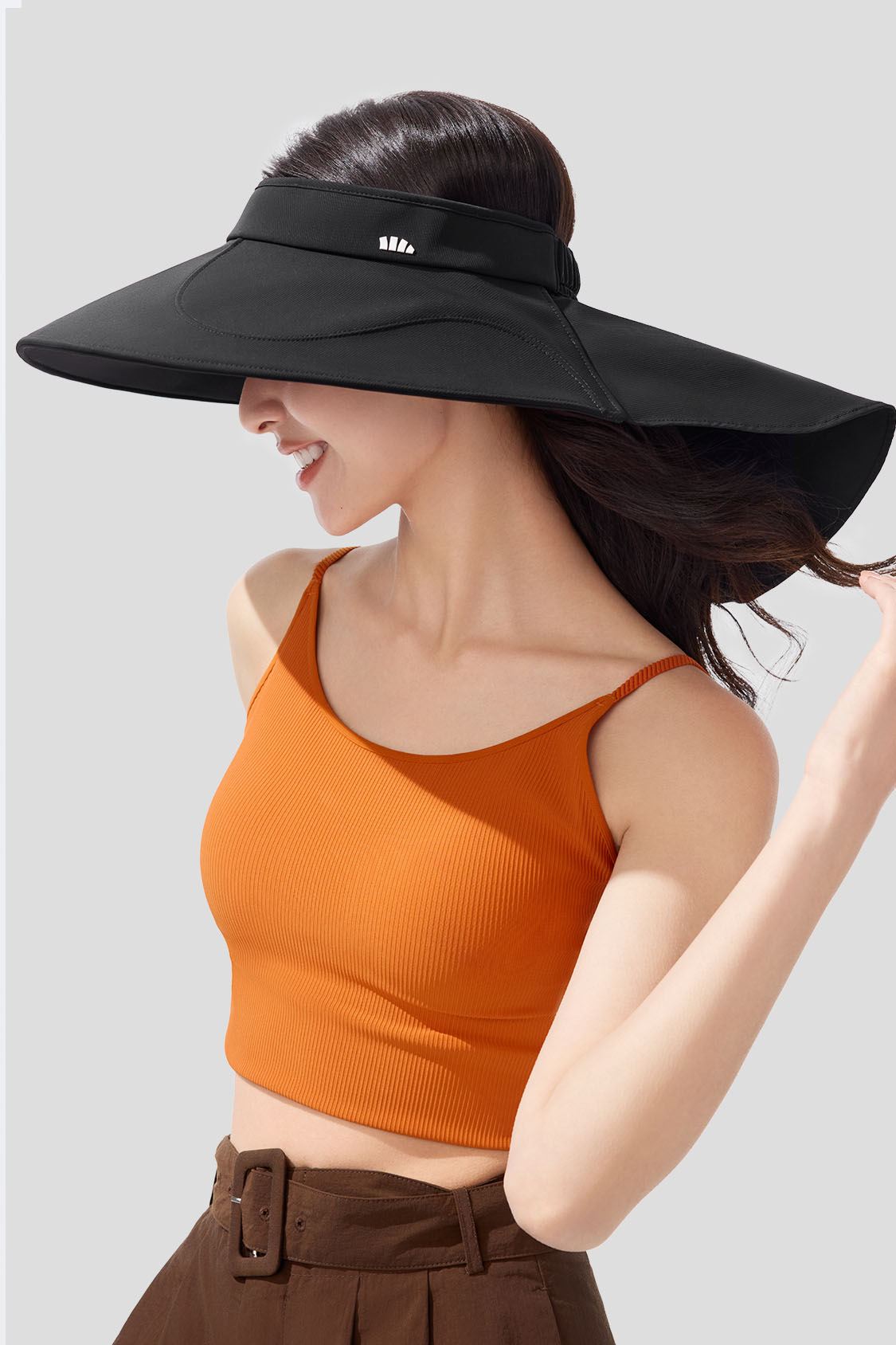 Halo - Cappello da sole avvolgente completo da donna UPF 50+
