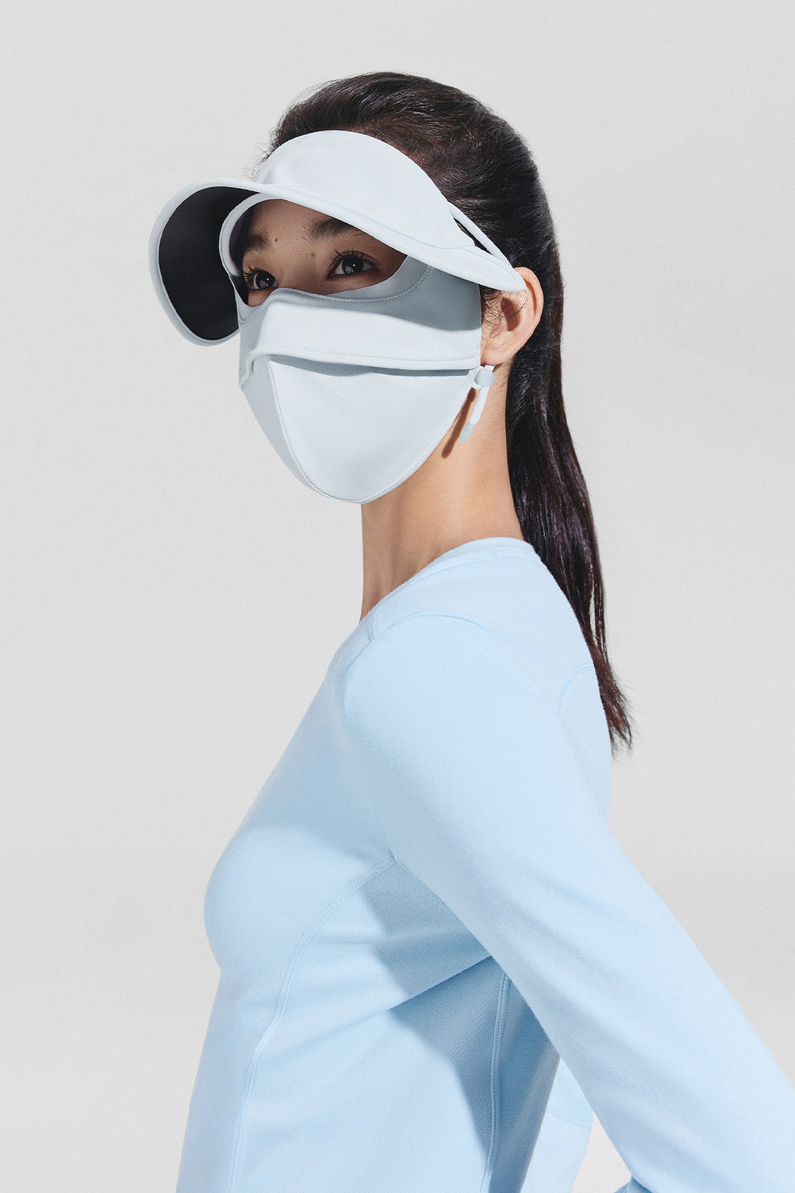beneunder breezeshield womens all season bare touch face shield upf50 #color_blue
