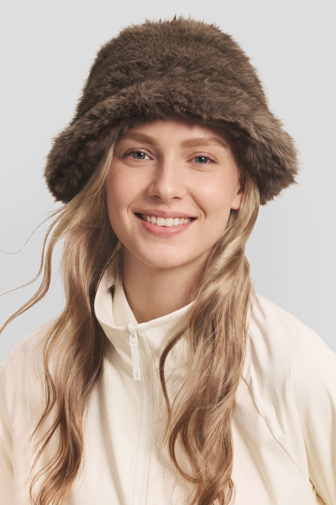 Mixed-Pile Fleece Thermal Bucket Hat UPF50+ PM047