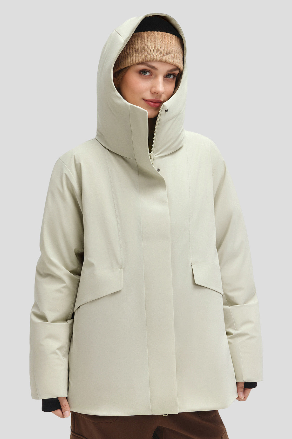 FrostShield – Giacca in piuma da donna dalla vestibilità squadrata e a protezione integrale (molto calda, maniche lunghe) HD003