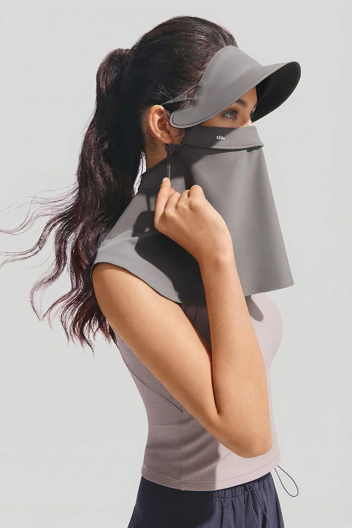 Women's Brimmed Neck Sun Protection Face Cover UPF 2000+ MP356